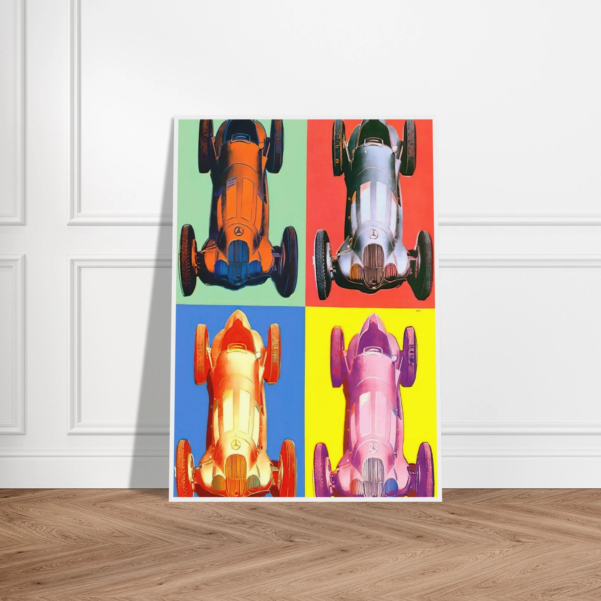 Benz Racing Car Framed Poster | Andy Warhol Framed Prints Wall Art | Andy Warhol Prints