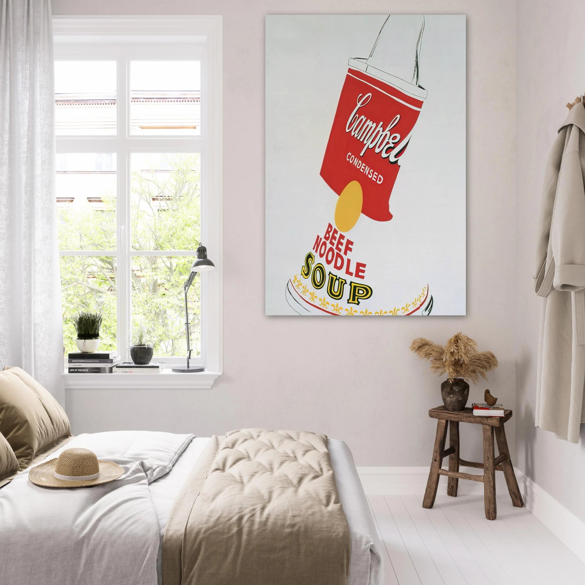 Crushed Campbell's Soup Can  Beef Noodle  Poster | Andy Warhol Poster | Andy Warhol Prints