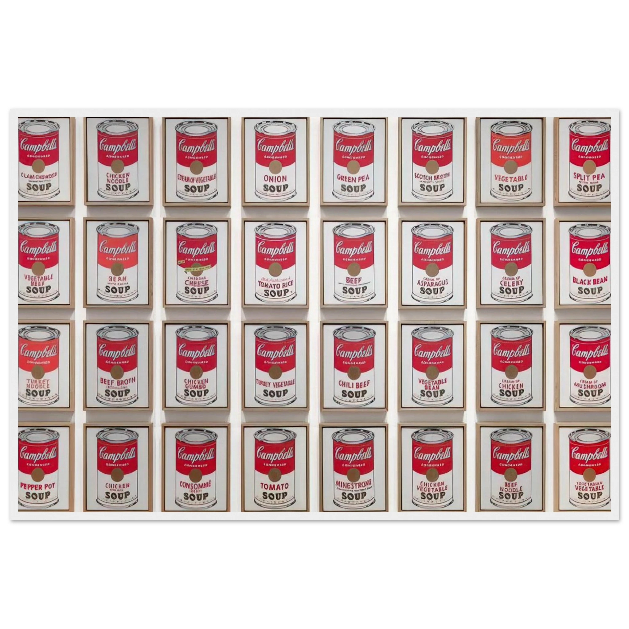 Campbell's Soup Cans Framed Poster | Andy Warhol Framed Prints Wall Art | Andy Warhol Prints