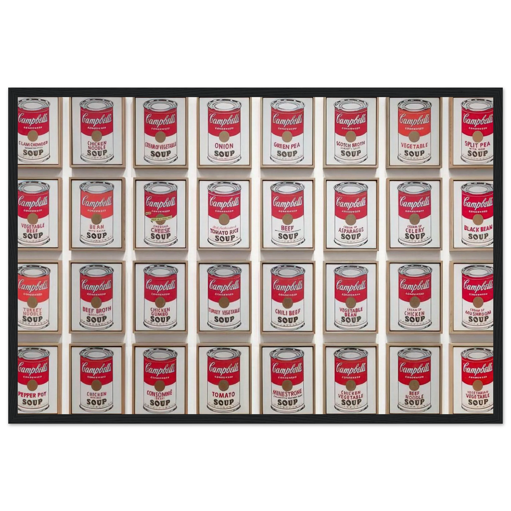 Campbell's Soup Cans Framed Poster | Andy Warhol Framed Prints Wall Art | Andy Warhol Prints