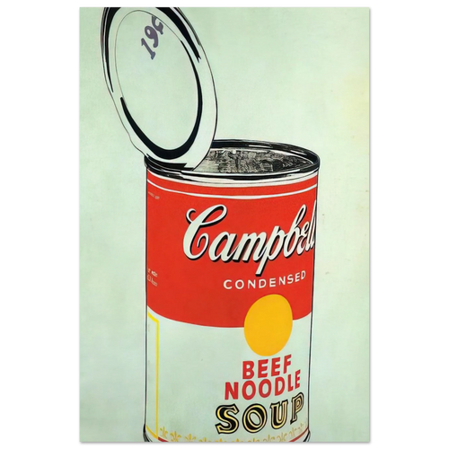 Big Campbell's Soup Can 19c  Beef Noodle  Poster | Andy Warhol Poster | Andy Warhol Prints