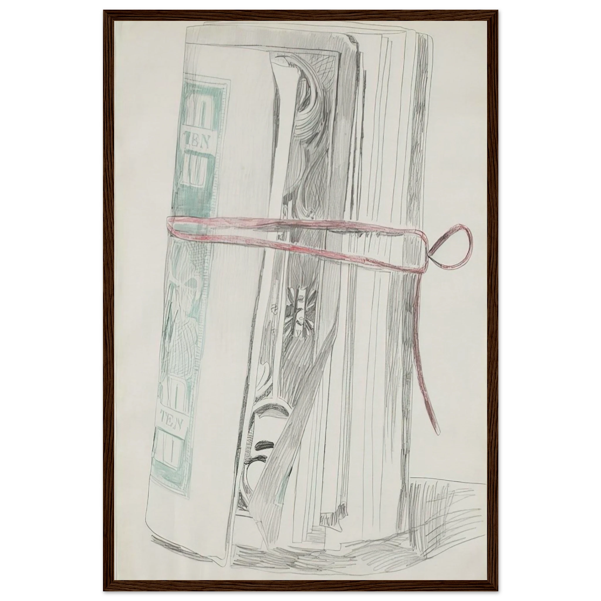 Roll of Bills Framed Poster | Andy Warhol Framed Prints Wall Art | Andy Warhol Prints