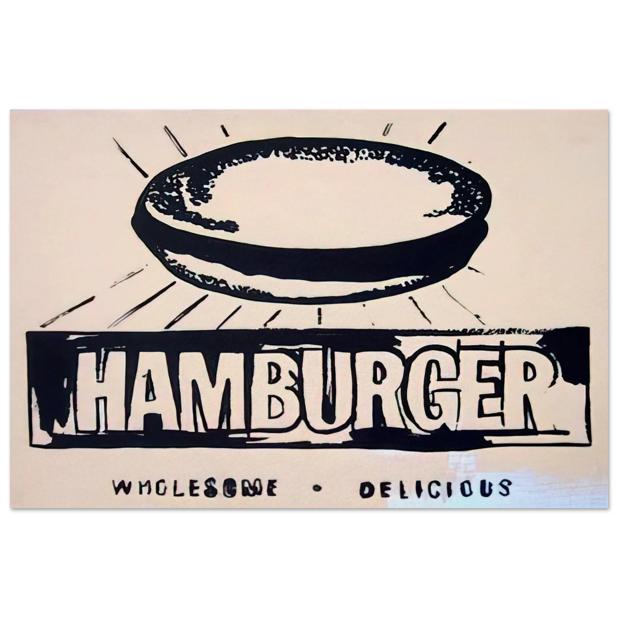 Hamburger  beige  Poster | Andy Warhol Poster | Andy Warhol Prints