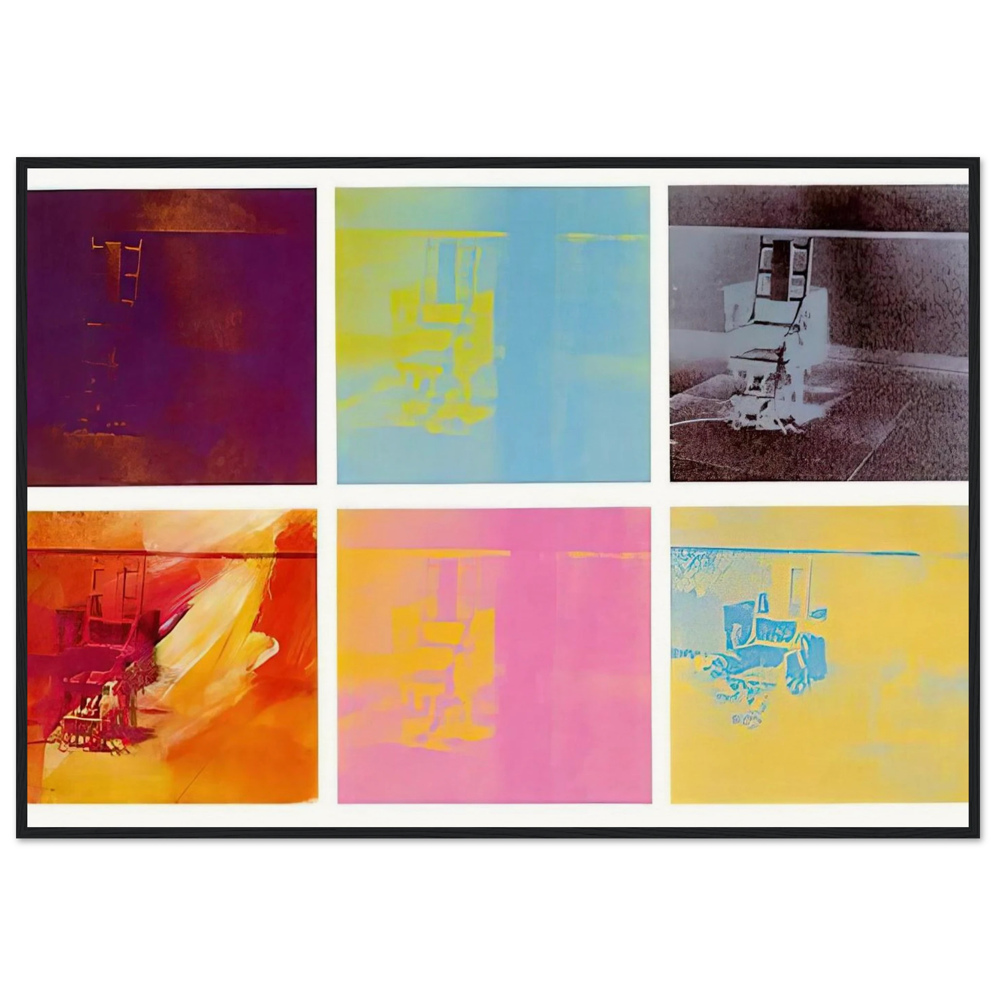 Electric Chair Framed Poster | Andy Warhol Framed Prints Wall Art | Andy Warhol Prints