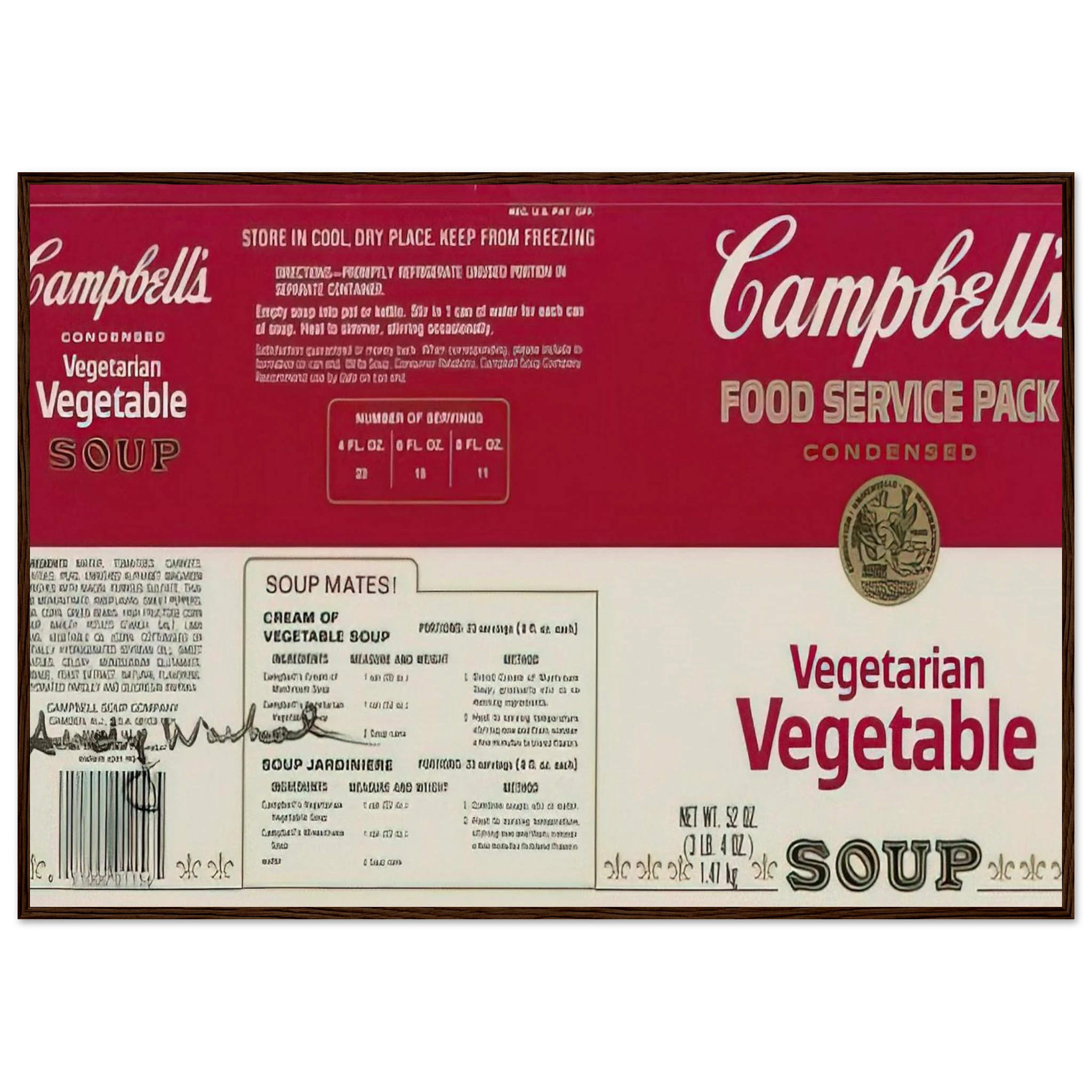 Campbell Soup Company Framed Poster | Andy Warhol Framed Prints Wall Art | Andy Warhol Prints