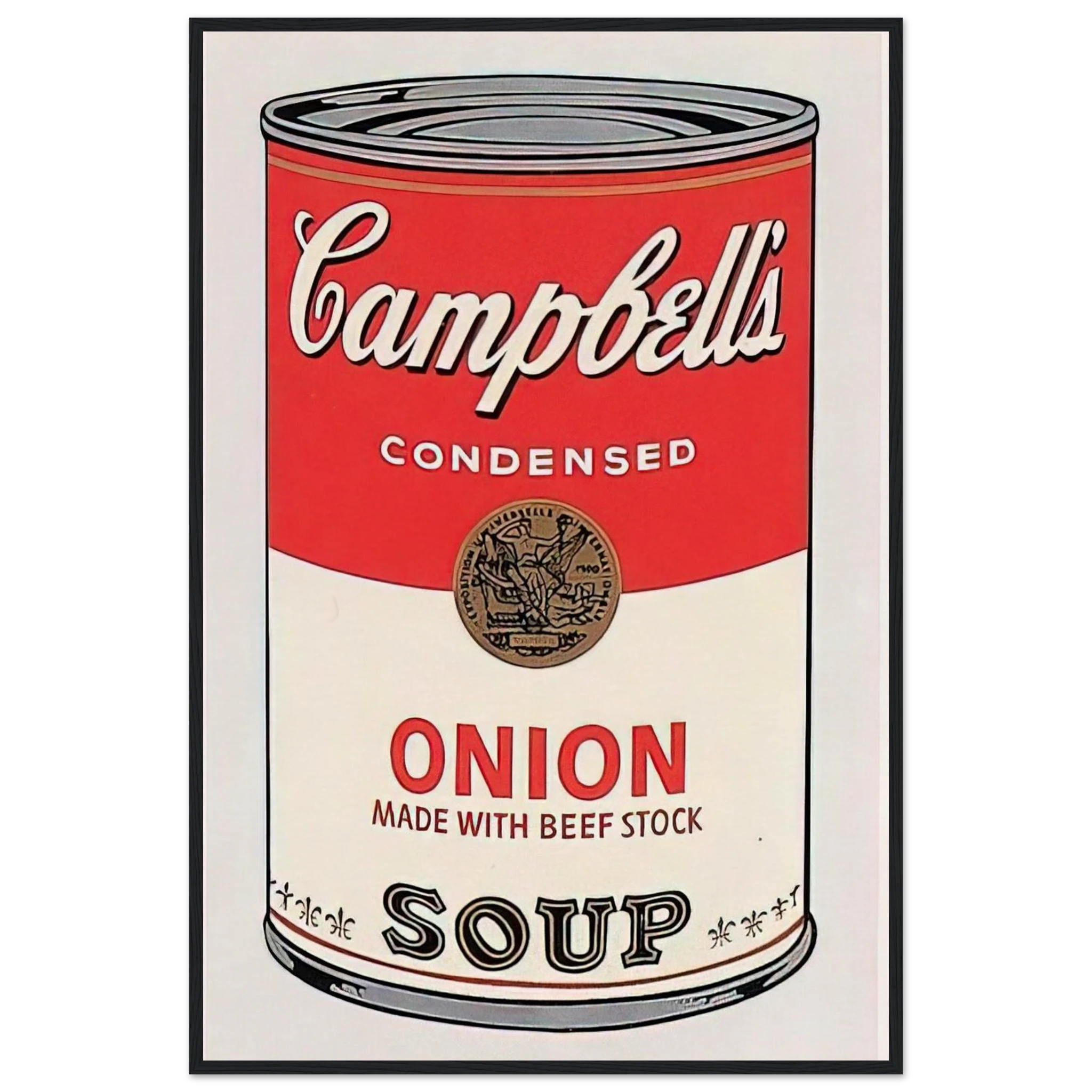 Campbell's Soup Can  onion  Framed Poster | Andy Warhol Framed Prints Wall Art | Andy Warhol Prints