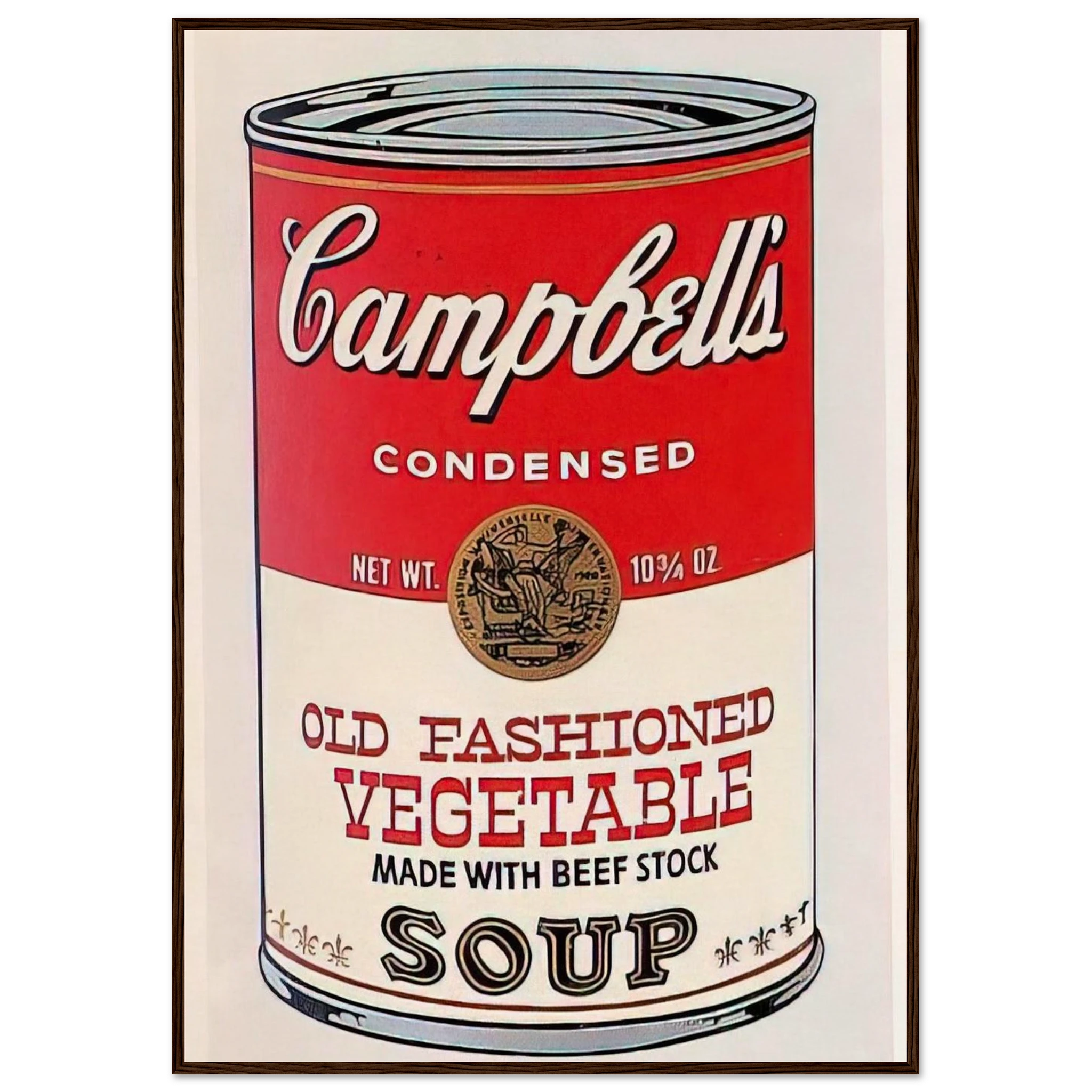 Campbell's Soup Can  Old Fashioned Vegetable  Framed Poster | Andy Warhol Framed Prints Wall Art | Andy Warhol Prints