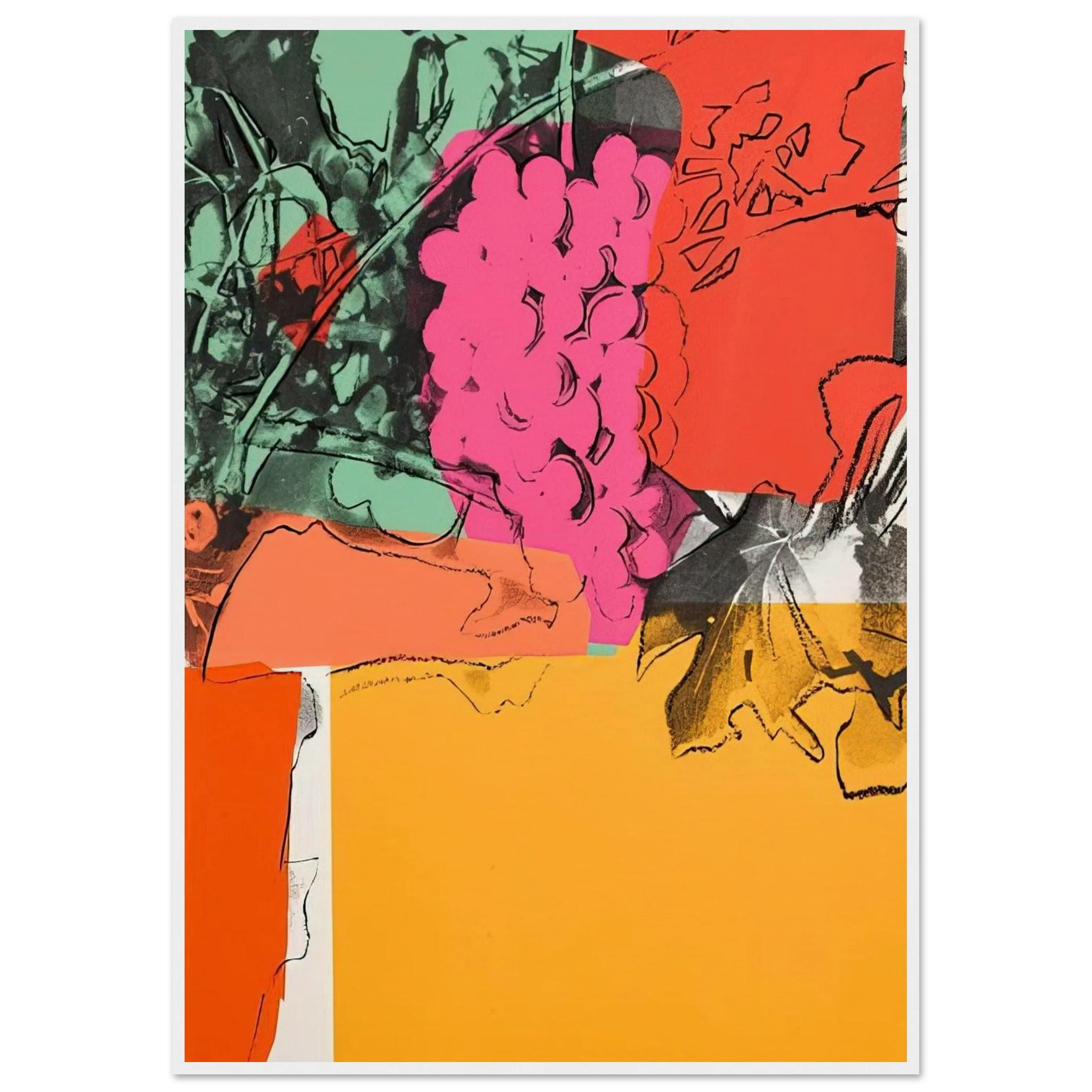 Grapes #1 Framed Poster | Andy Warhol Framed Prints Wall Art | Andy Warhol Prints