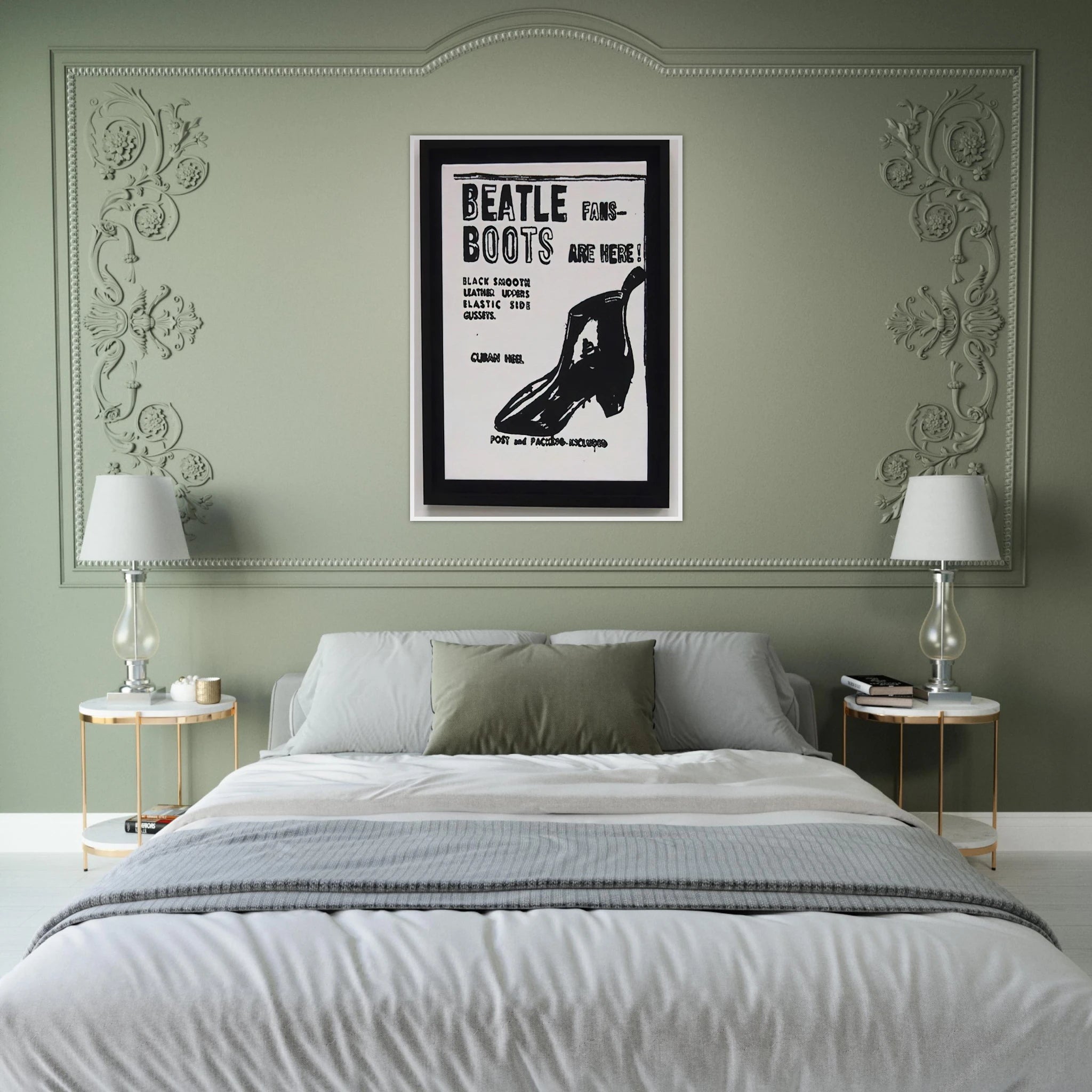 Beatle Boots Framed Poster | Andy Warhol Framed Prints Wall Art | Andy Warhol Prints