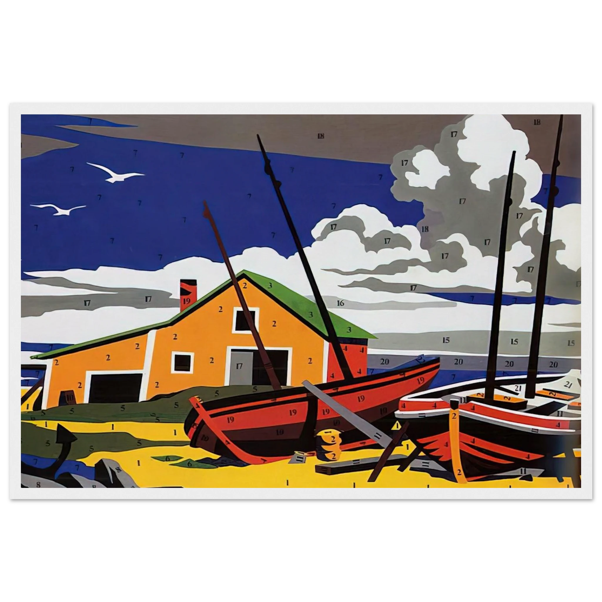 Do It Yourself  Seascape  Framed Poster | Andy Warhol Framed Prints Wall Art | Andy Warhol Prints