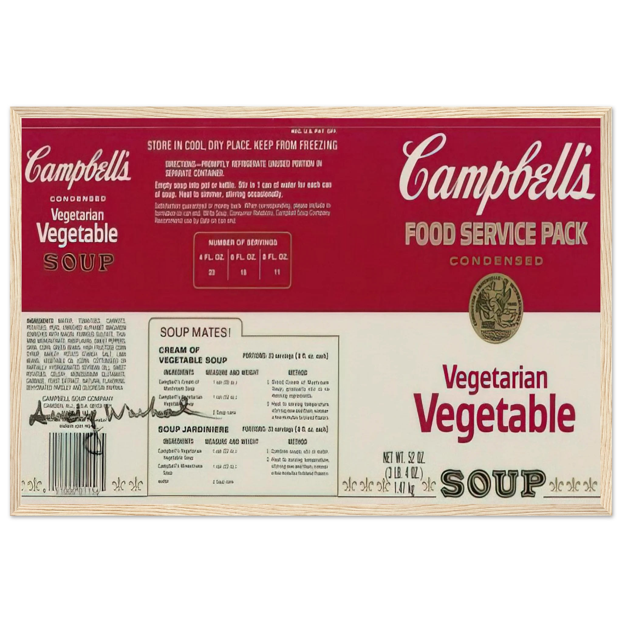Campbell Soup Company Framed Poster | Andy Warhol Framed Prints Wall Art | Andy Warhol Prints