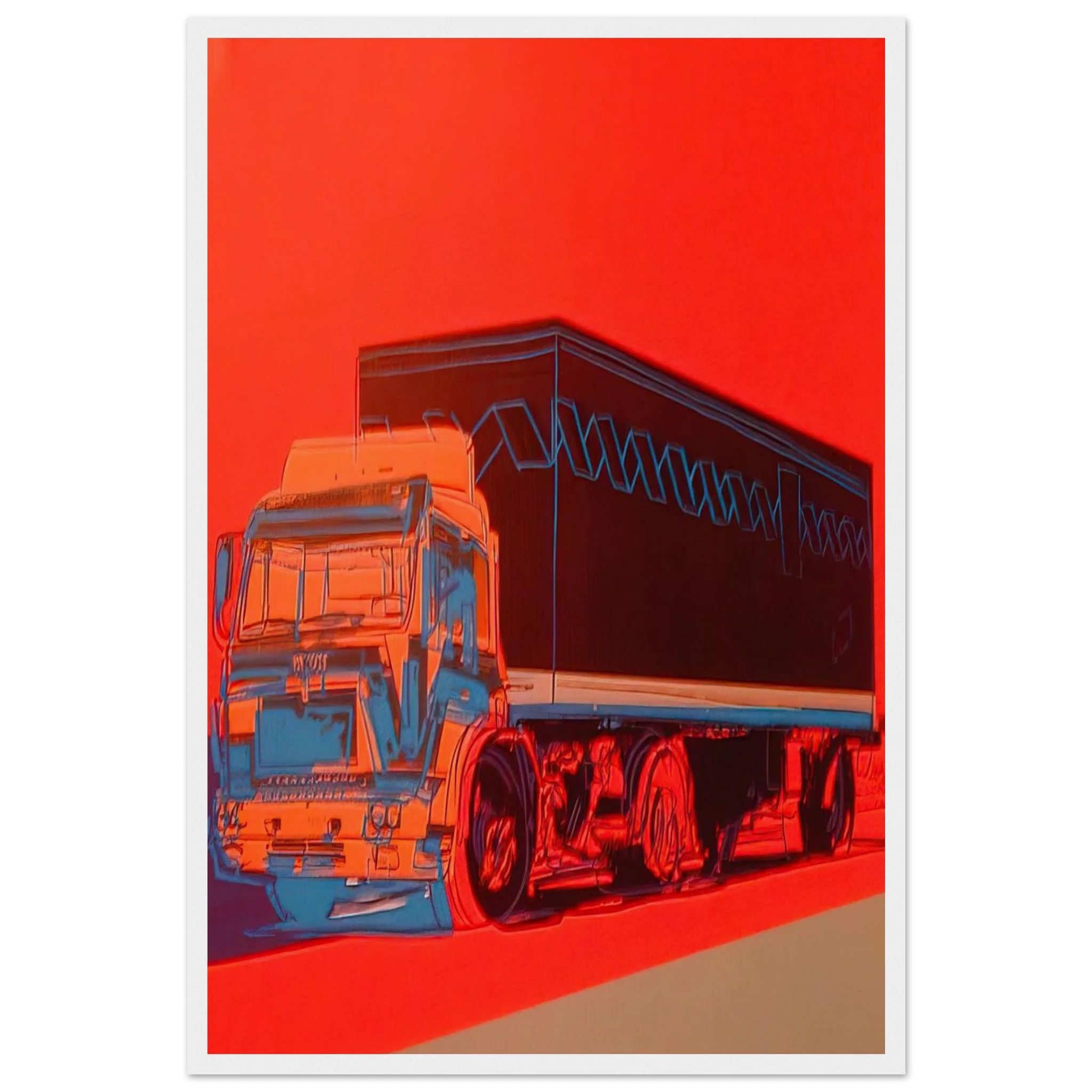 Truck Announcement Framed Poster | Andy Warhol Framed Prints Wall Art | Andy Warhol Prints