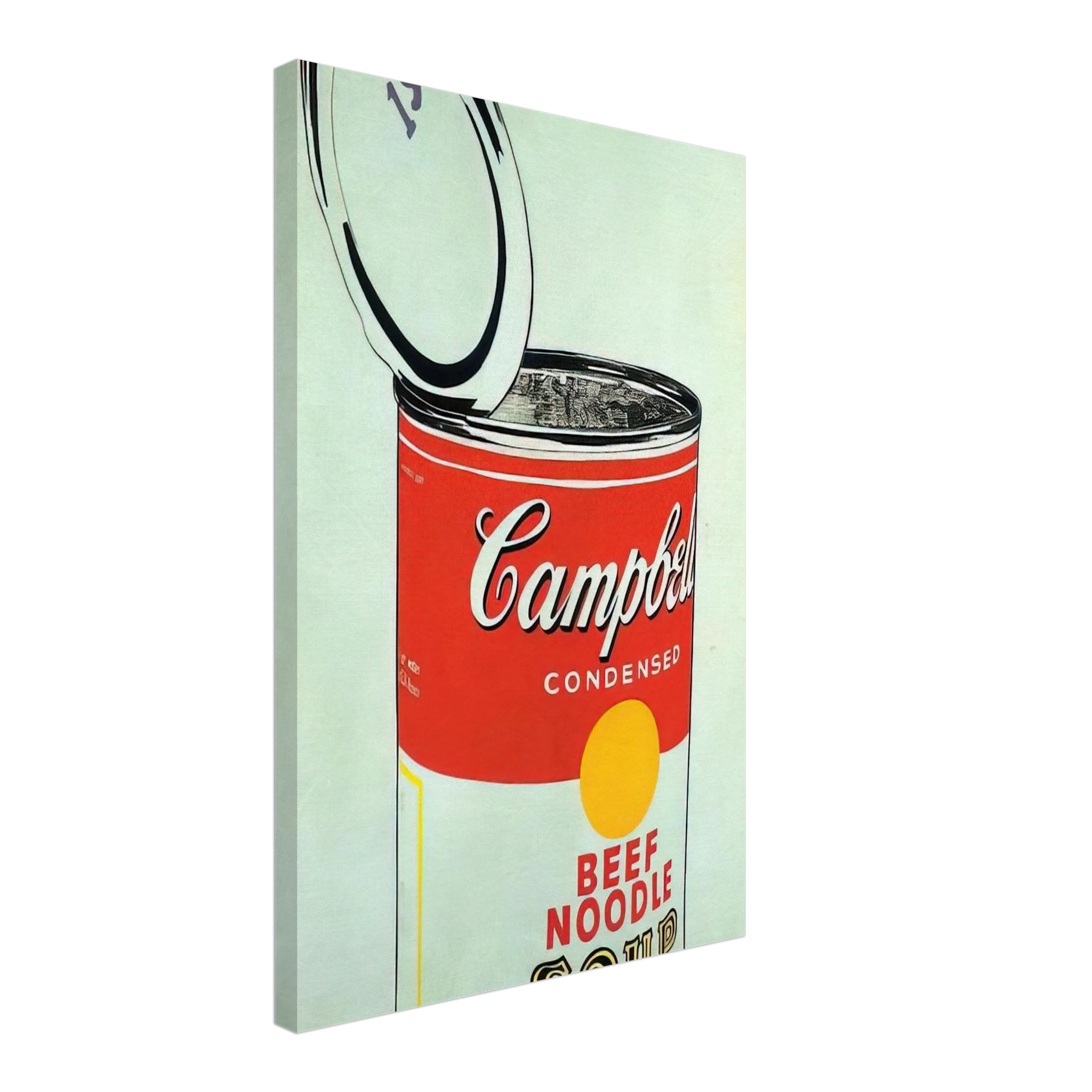 Big Campbell's Soup Can 19c  Beef Noodle  Canvas | Andy Warhol Canvas | Andy Warhol Prints