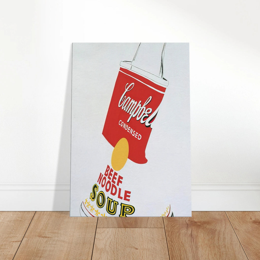 Crushed Campbell's Soup Can  Beef Noodle  Canvas | Andy Warhol Canvas | Andy Warhol Prints
