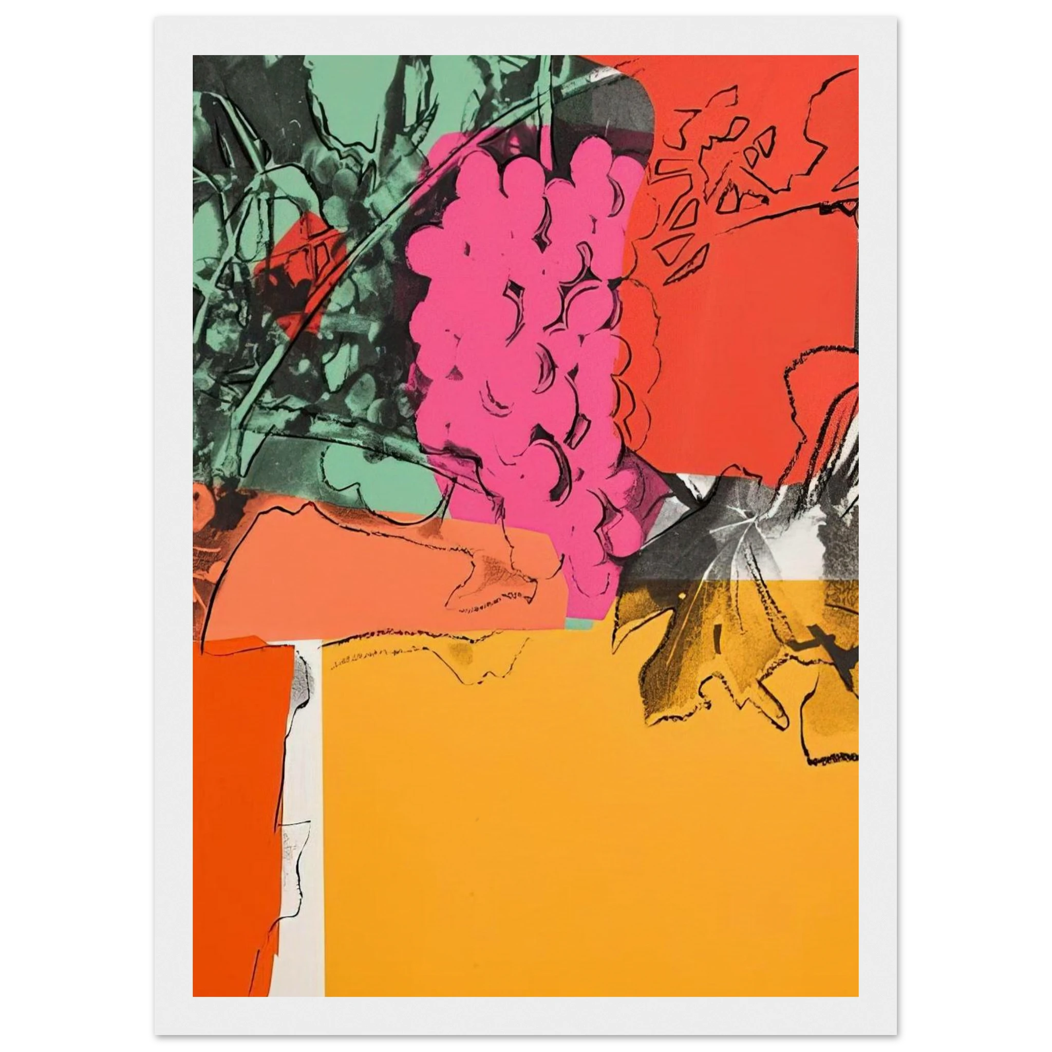 Grapes #1 Framed Poster | Andy Warhol Framed Prints Wall Art | Andy Warhol Prints