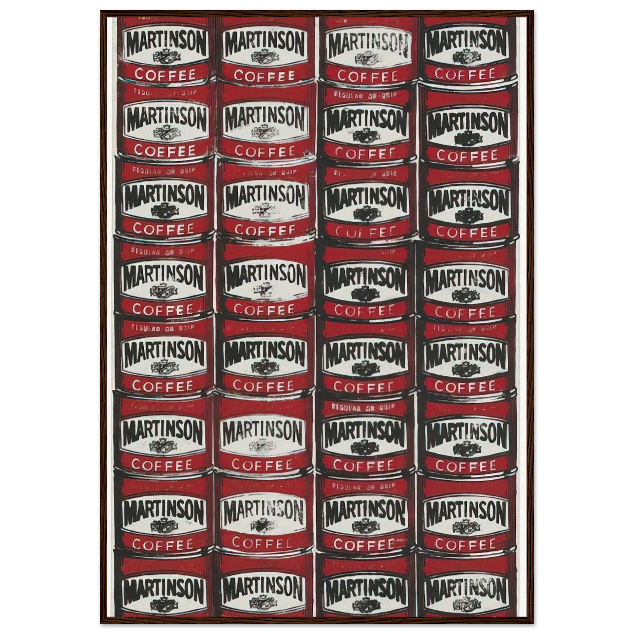 Martinson Coffee Framed Poster | Andy Warhol Framed Prints Wall Art | Andy Warhol Prints