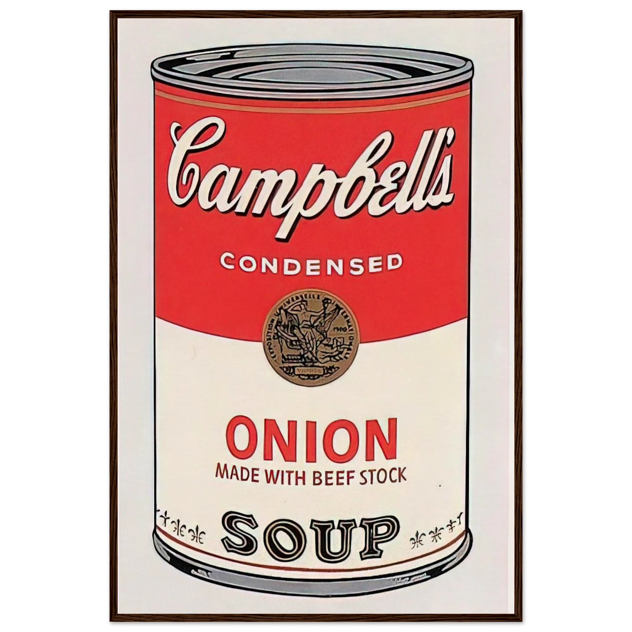 Campbell's Soup Can  onion  Framed Poster | Andy Warhol Framed Prints Wall Art | Andy Warhol Prints