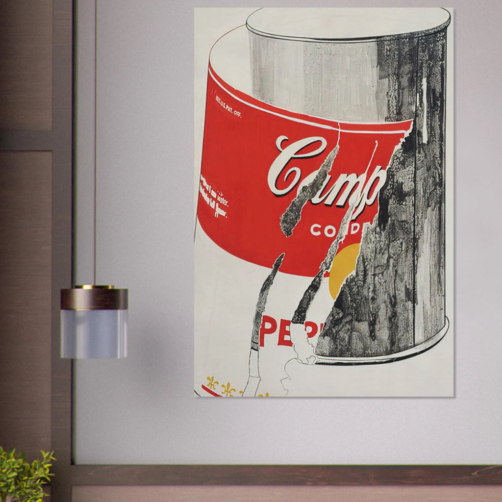 Big Torn Campbell's Soup Can  Pepper Pot  Poster | Andy Warhol Poster | Andy Warhol Prints