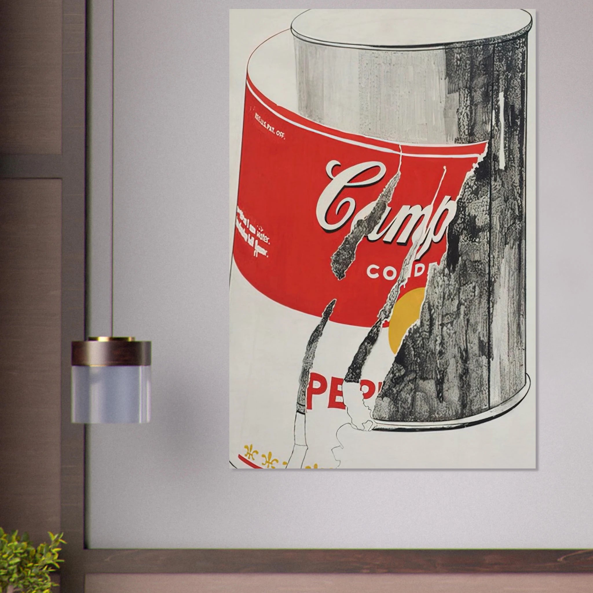 Big Torn Campbell's Soup Can  Pepper Pot  Poster | Andy Warhol Poster | Andy Warhol Prints