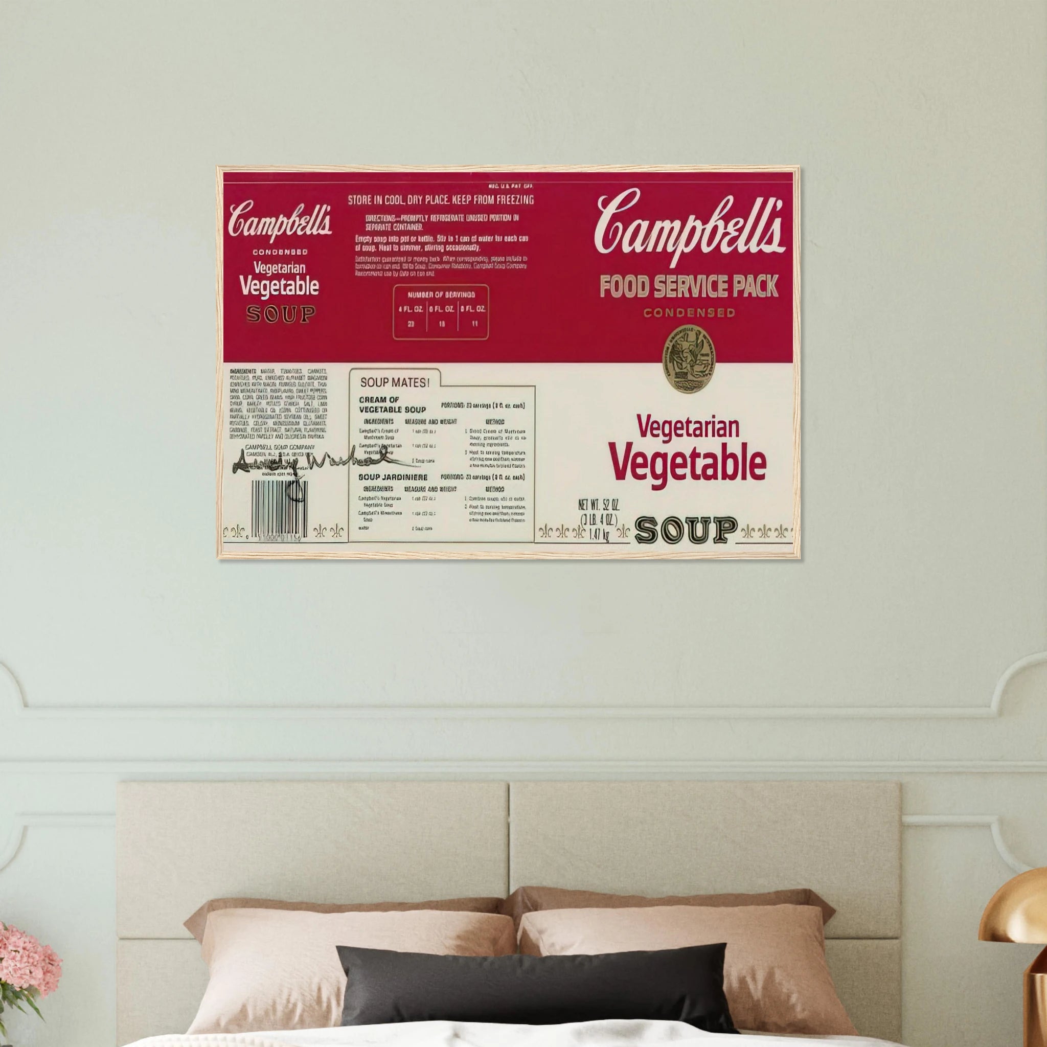 Campbell Soup Company Framed Poster | Andy Warhol Framed Prints Wall Art | Andy Warhol Prints