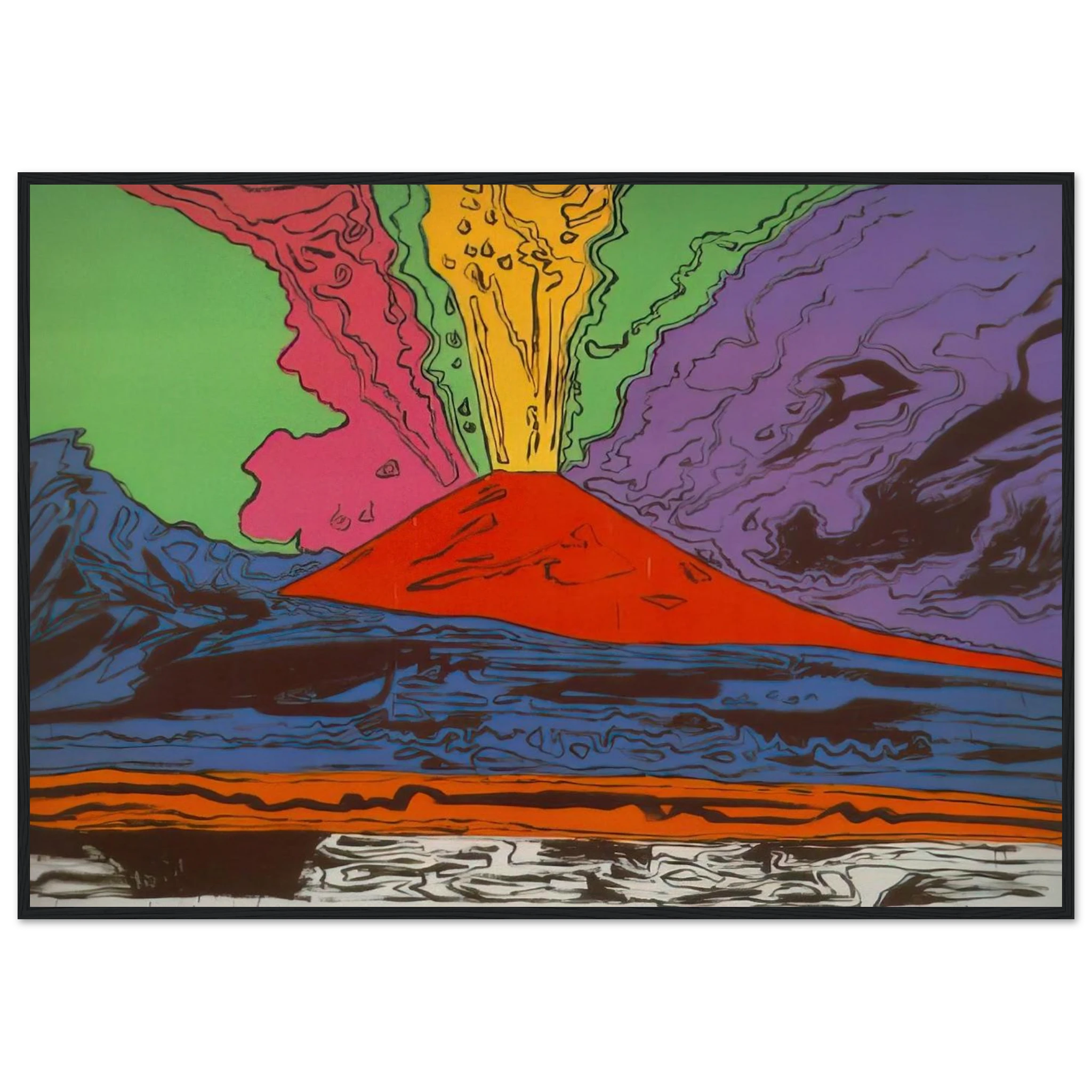Vesuvius Framed Poster | Andy Warhol Framed Prints Wall Art | Andy Warhol Prints