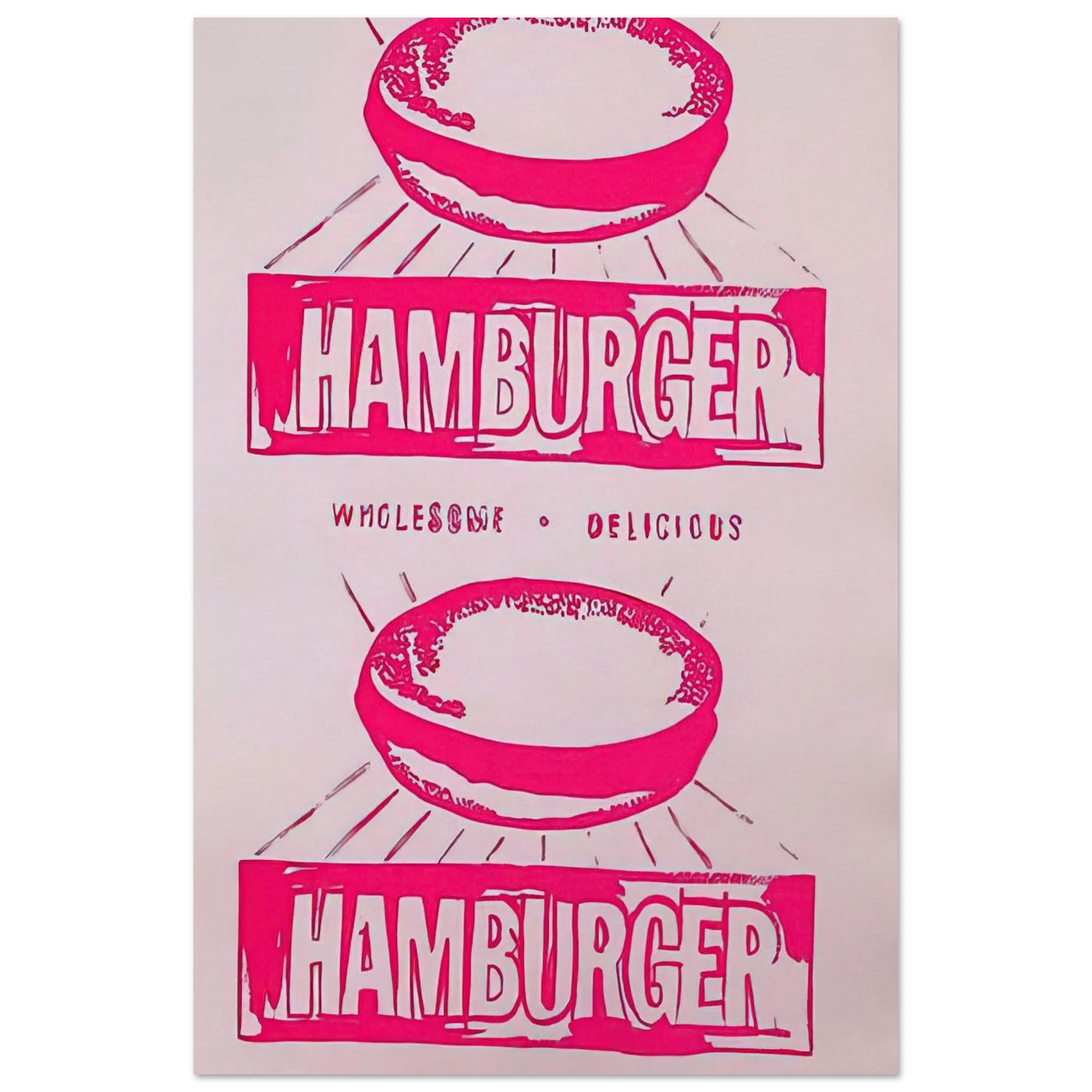 Double Hamburger Poster | Andy Warhol Poster | Andy Warhol Prints
