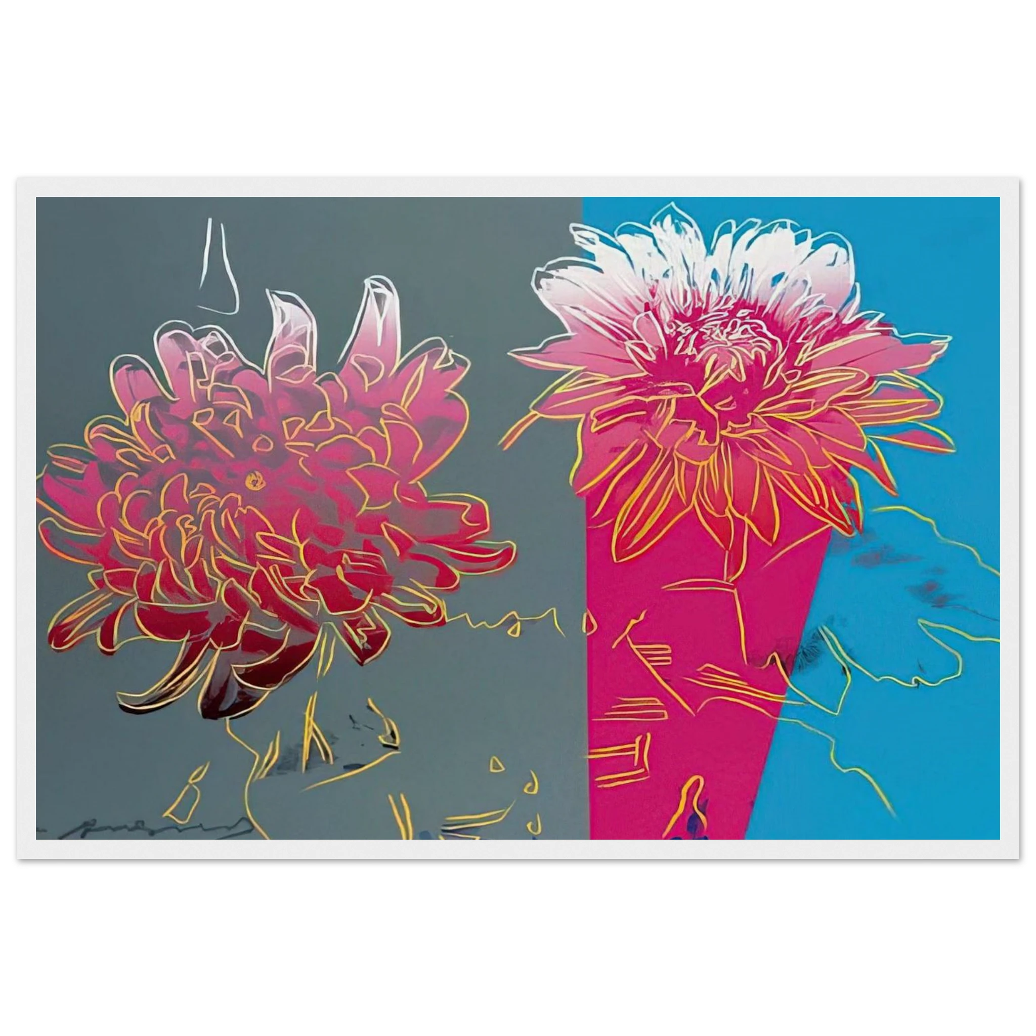 Kiku Framed Poster | Andy Warhol Framed Prints Wall Art | Andy Warhol Prints