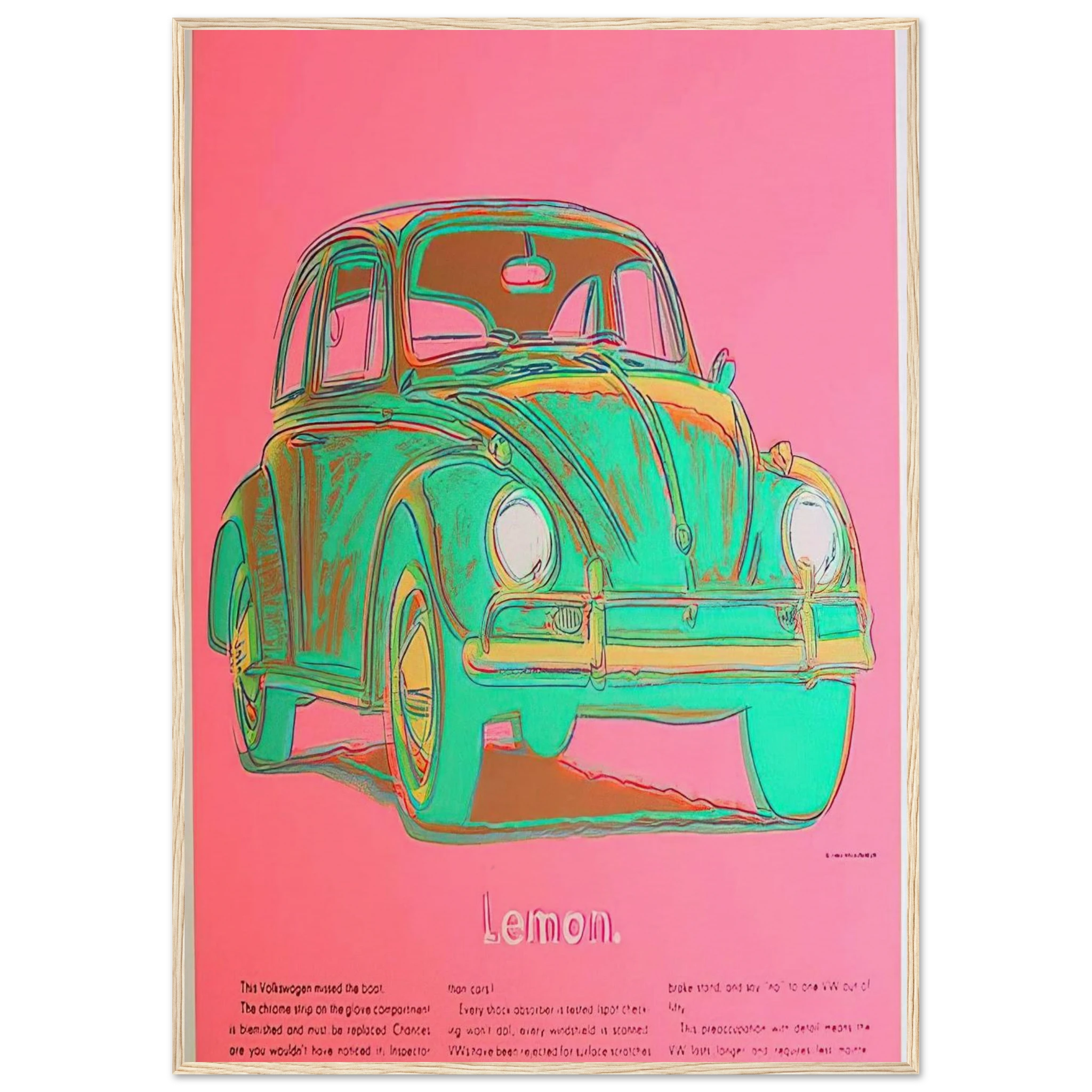Volkswagen Framed Poster | Andy Warhol Framed Prints Wall Art | Andy Warhol Prints