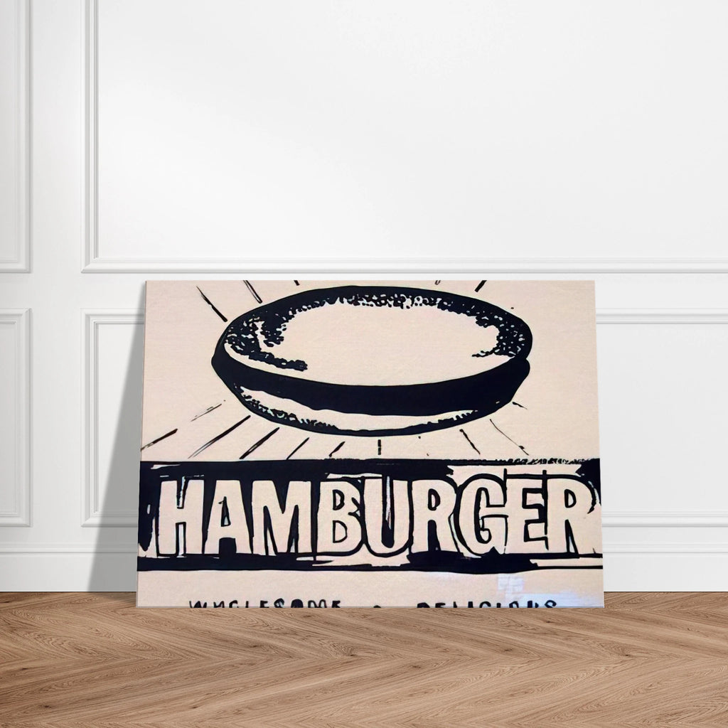 Hamburger  beige  Canvas | Andy Warhol Canvas | Andy Warhol Prints