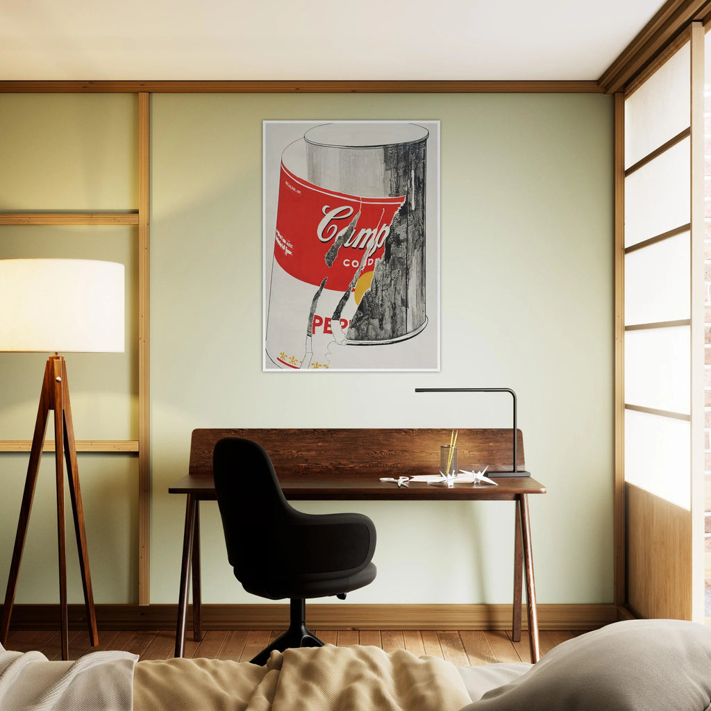 Big Torn Campbell's Soup Can  Pepper Pot  Framed Poster | Andy Warhol Framed Prints Wall Art | Andy Warhol Prints