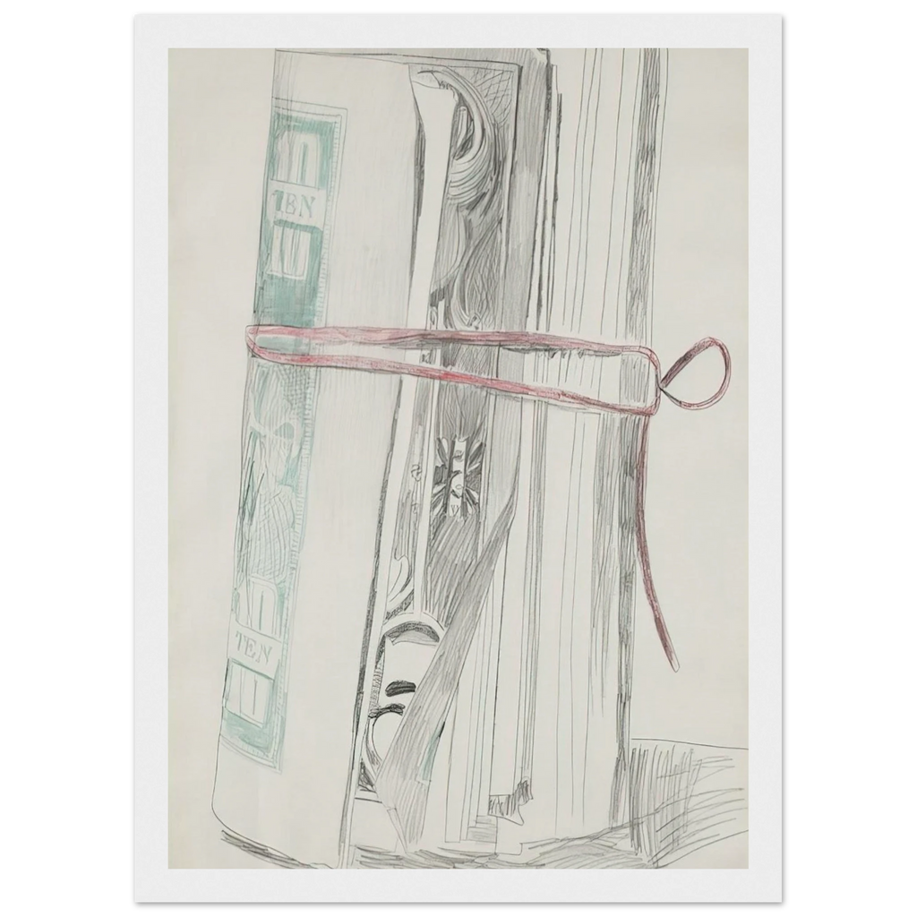 Roll of Bills Framed Poster | Andy Warhol Framed Prints Wall Art | Andy Warhol Prints