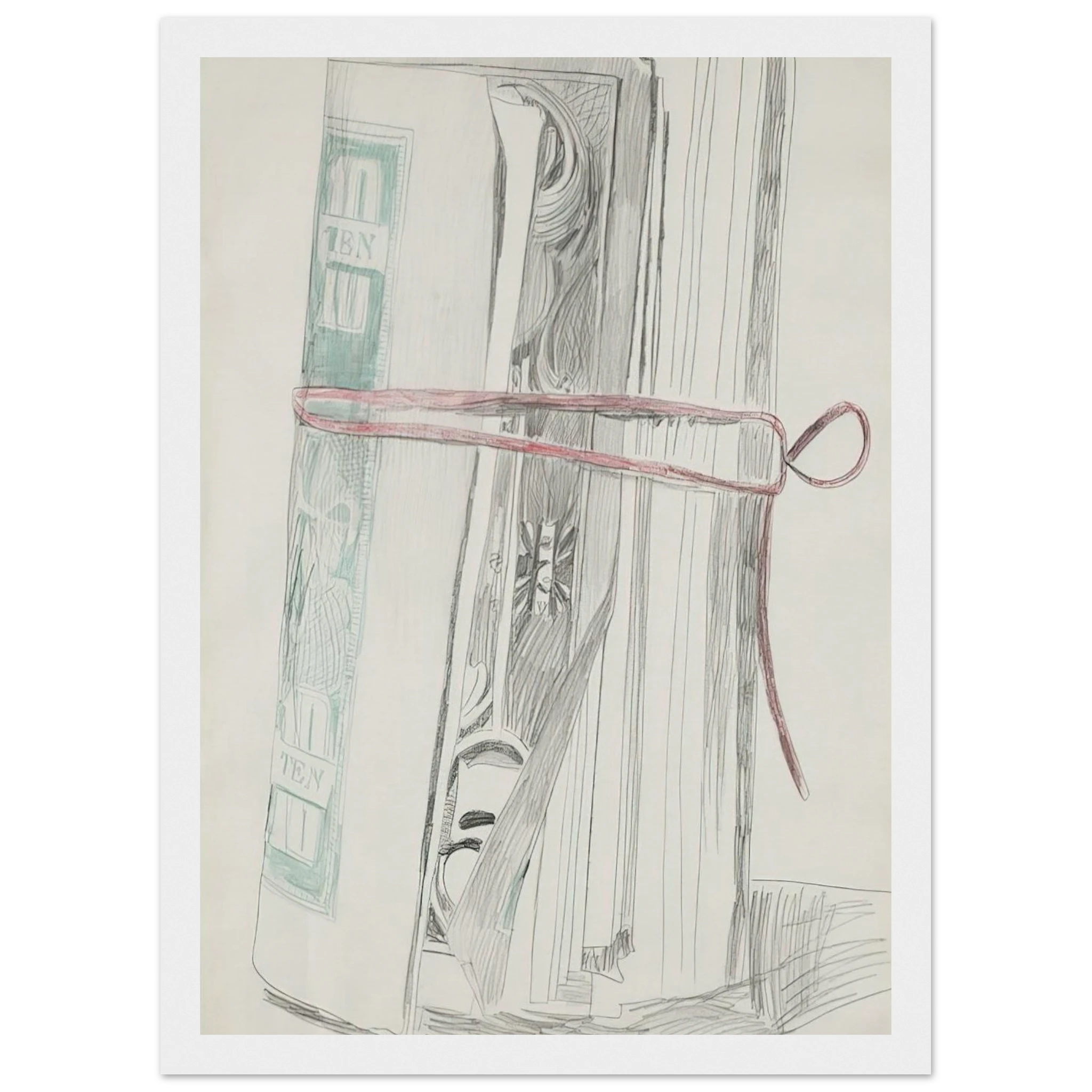 Roll of Bills Framed Poster | Andy Warhol Framed Prints Wall Art | Andy Warhol Prints