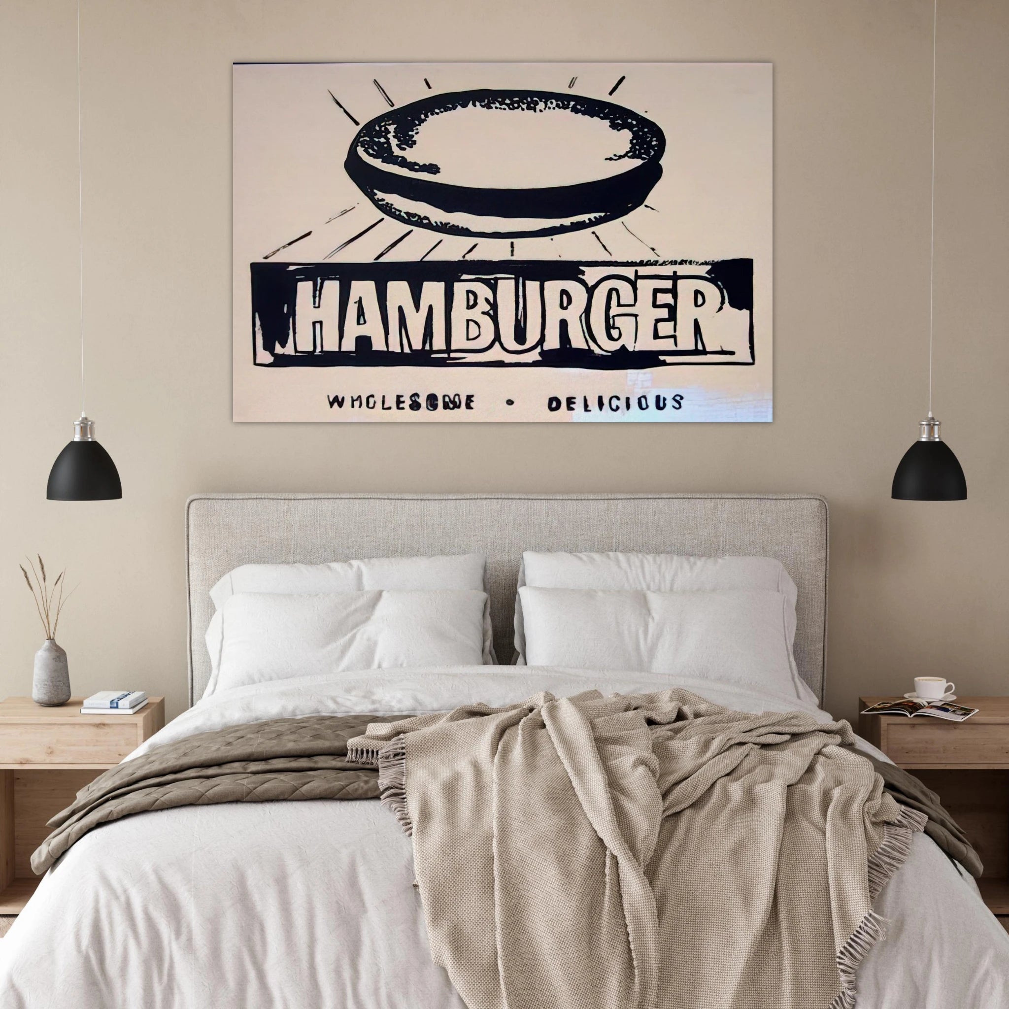 Hamburger  beige  Poster | Andy Warhol Poster | Andy Warhol Prints