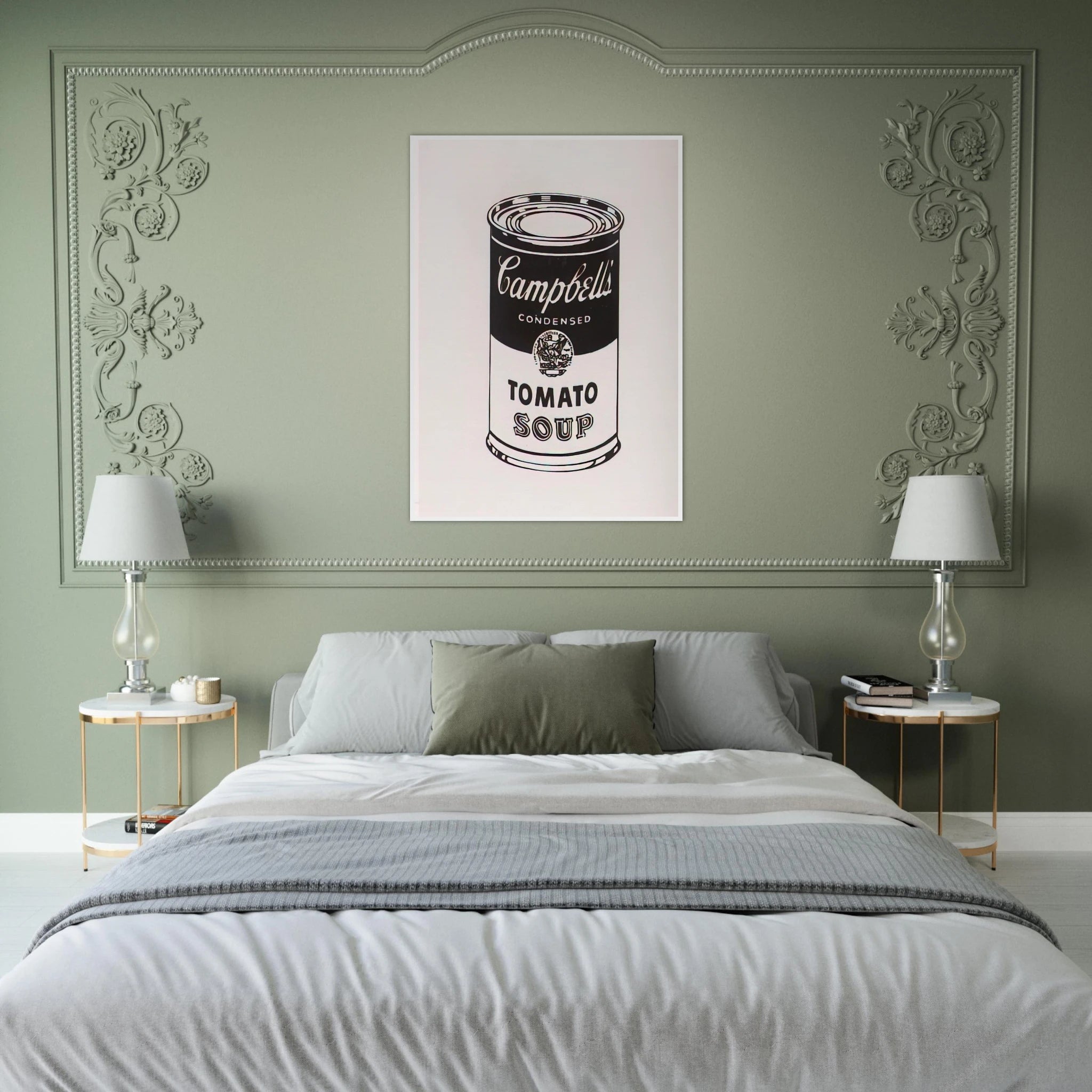 Campbell's Soup Can  Tomato -Retrospective Series Framed Poster | Andy Warhol Framed Prints Wall Art | Andy Warhol Prints