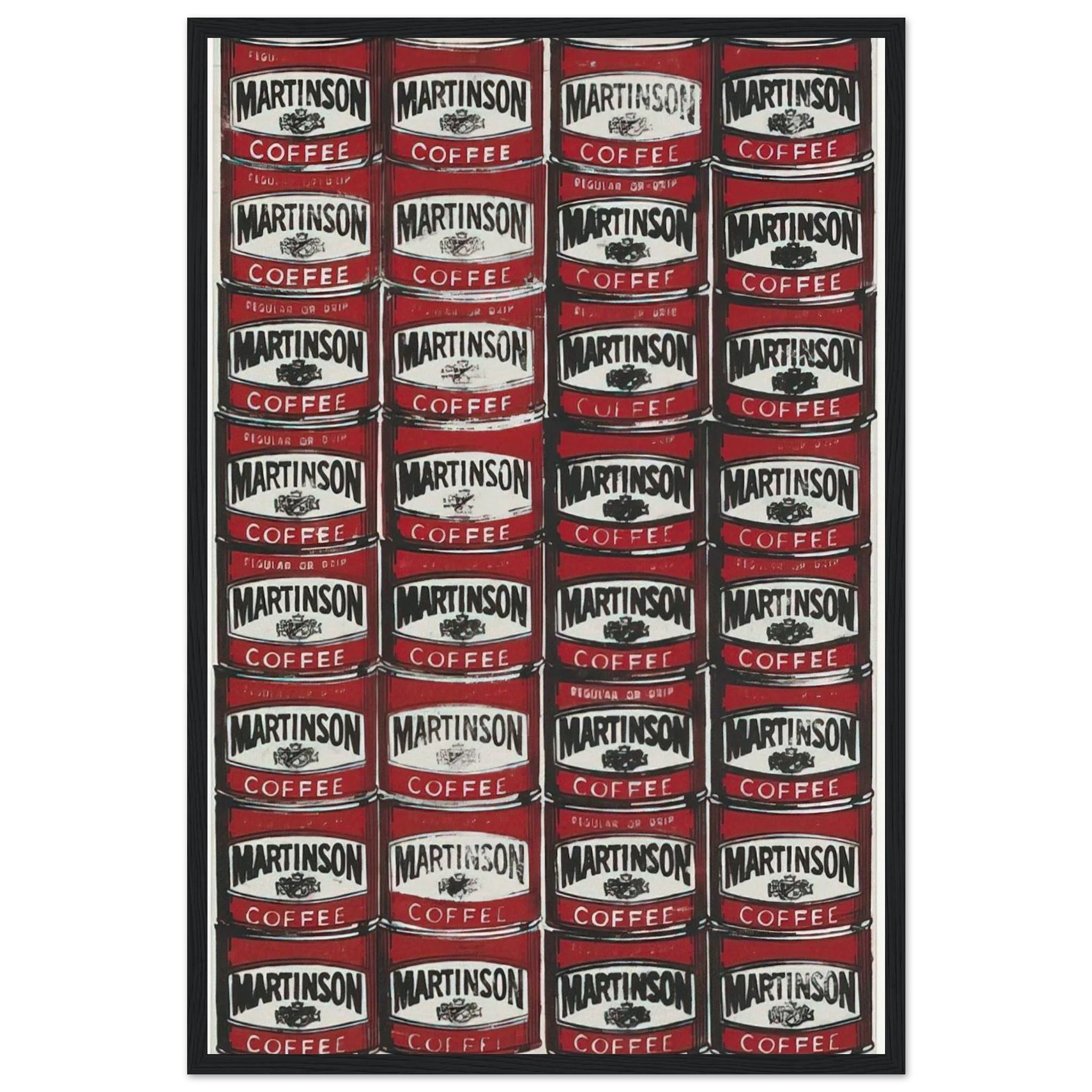 Martinson Coffee Framed Poster | Andy Warhol Framed Prints Wall Art | Andy Warhol Prints