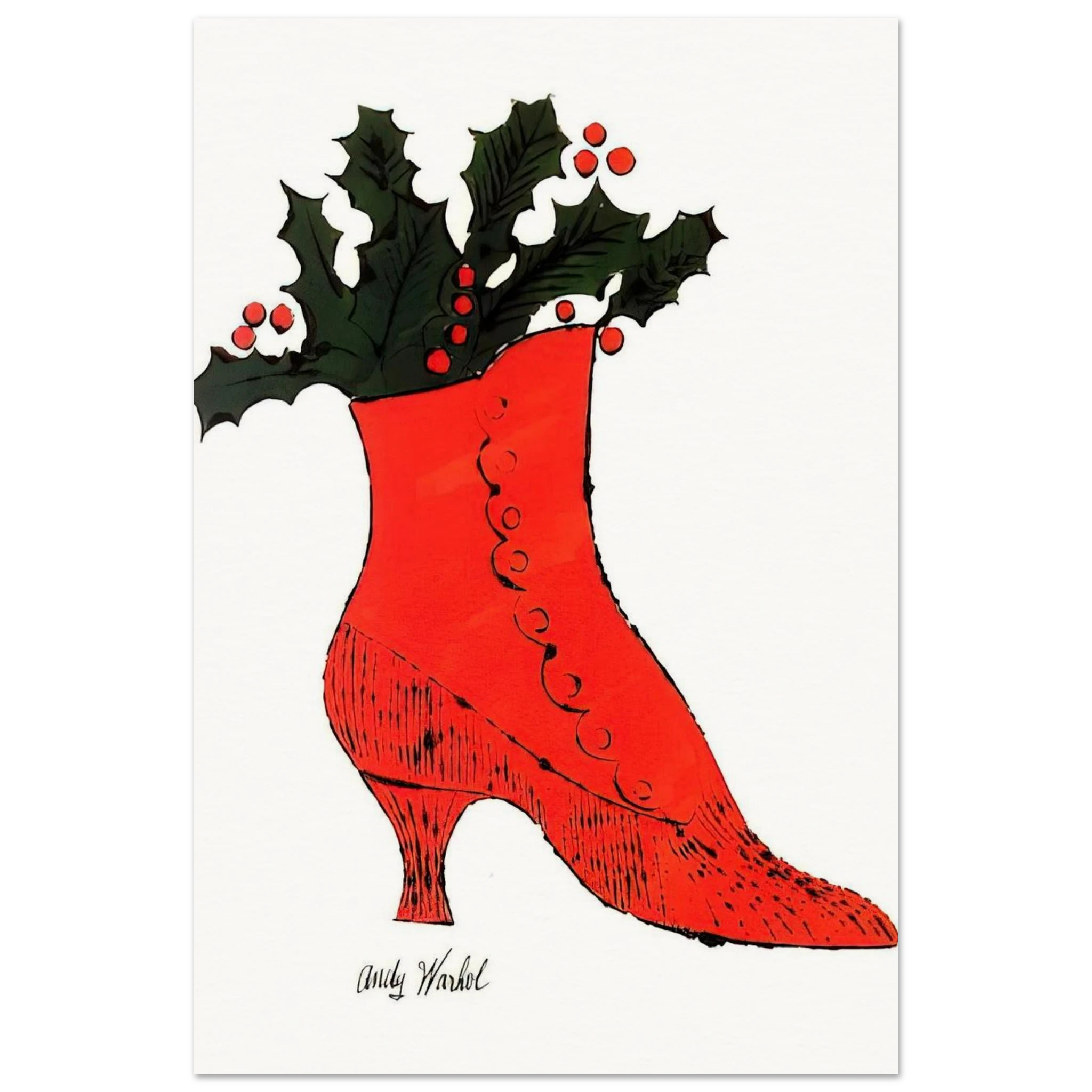 Untitled  red Boot Wit Holly  Poster | Andy Warhol Poster | Andy Warhol Prints