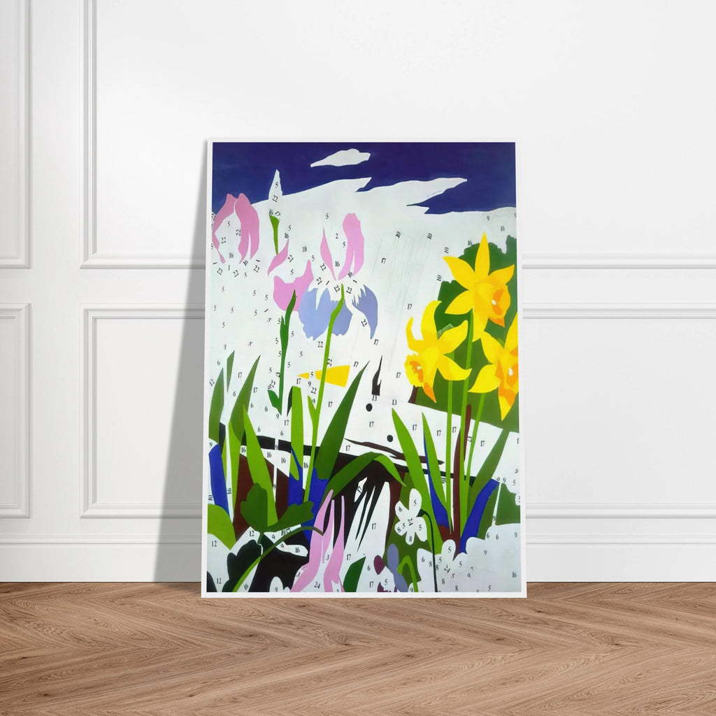 Do It Yourself  Flowers  Framed Poster | Andy Warhol Framed Prints Wall Art | Andy Warhol Prints