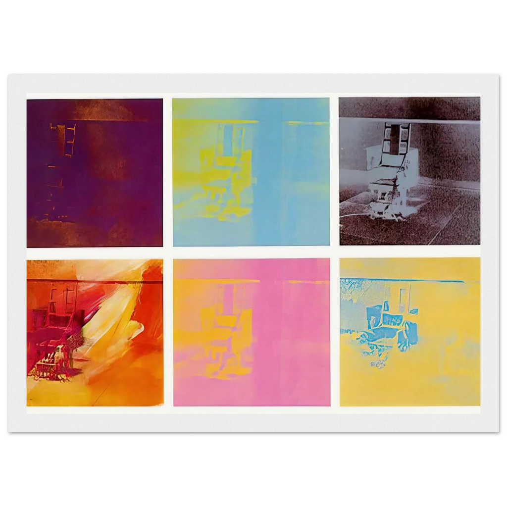 Electric Chair Framed Poster | Andy Warhol Framed Prints Wall Art | Andy Warhol Prints