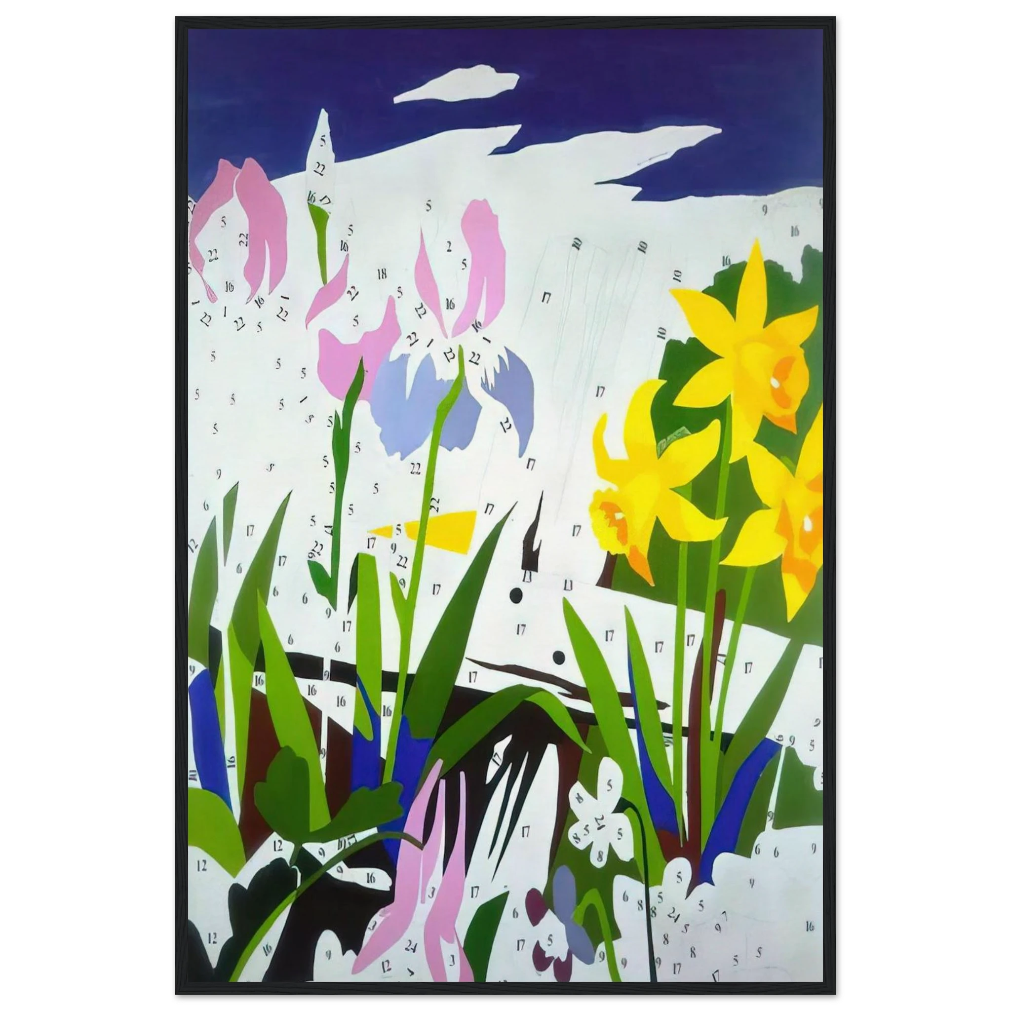 Do It Yourself  Flowers  Framed Poster | Andy Warhol Framed Prints Wall Art | Andy Warhol Prints