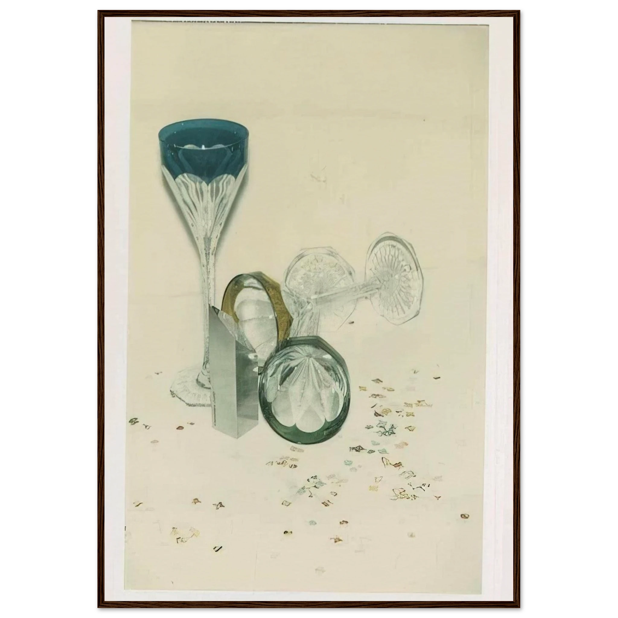 Committee 2000 Champagne Glasses Framed Poster | Andy Warhol Framed Prints Wall Art | Andy Warhol Prints