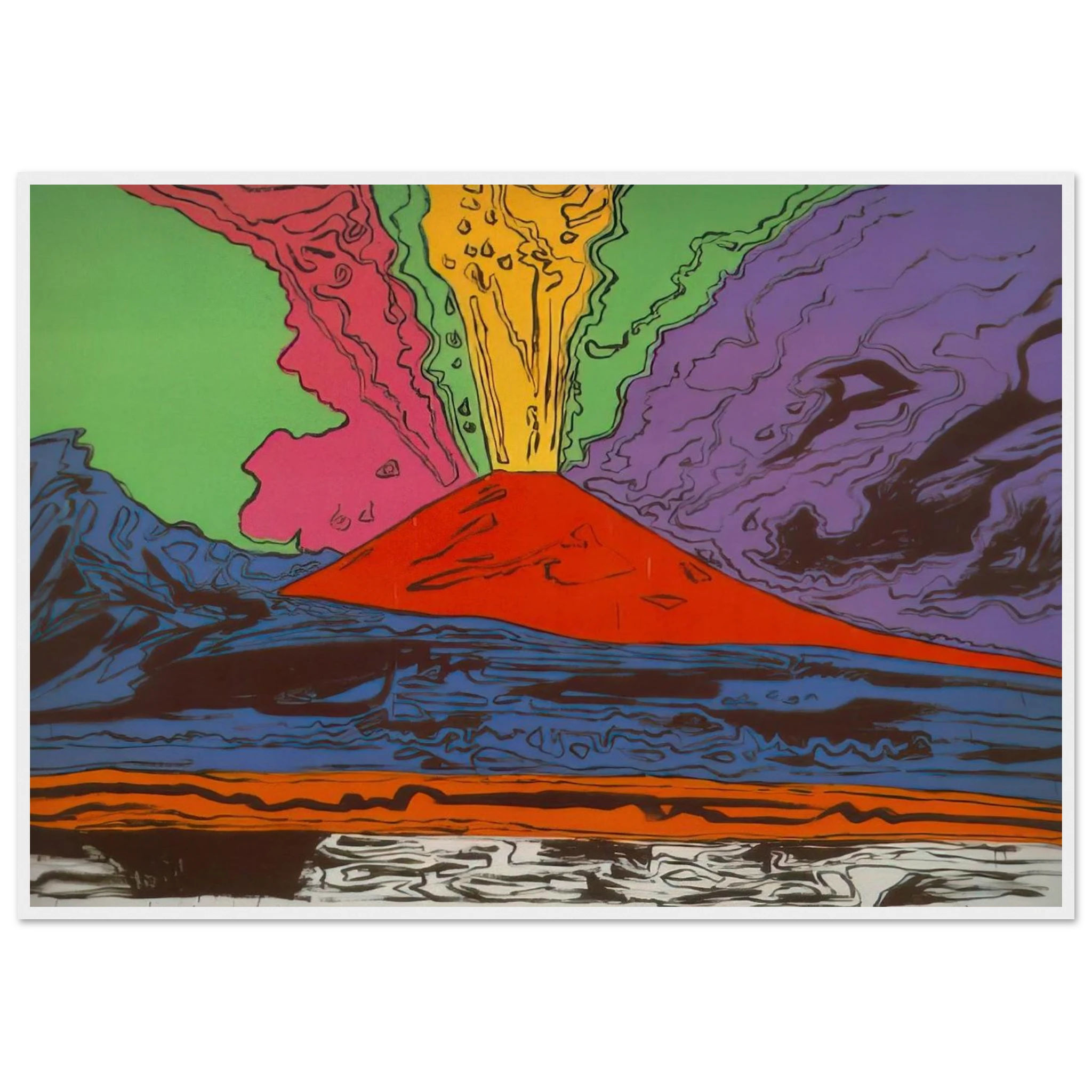 Vesuvius Framed Poster | Andy Warhol Framed Prints Wall Art | Andy Warhol Prints