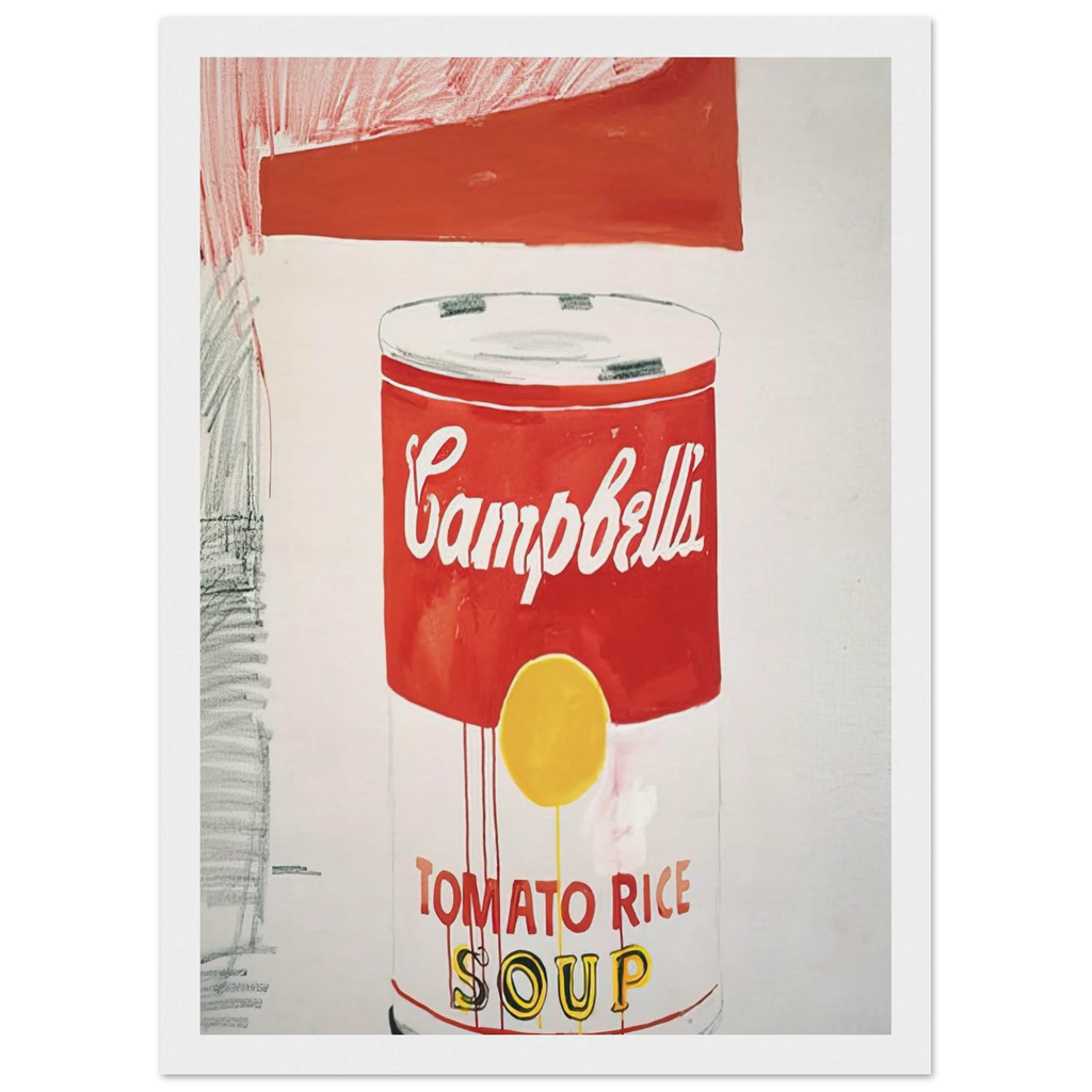 Campbell's Soup Can  Tomato Rice  Framed Poster | Andy Warhol Framed Prints Wall Art | Andy Warhol Prints