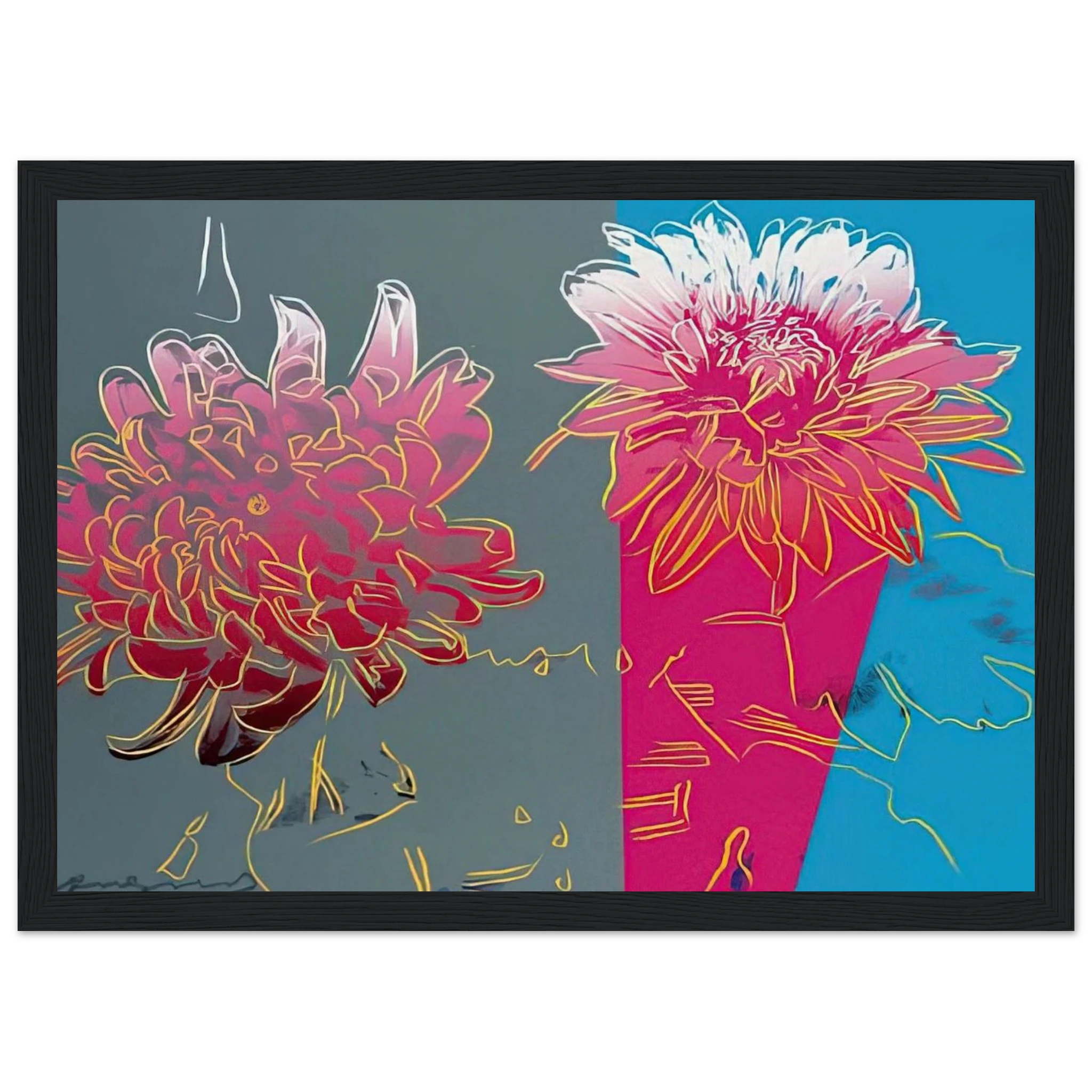 Kiku Framed Poster | Andy Warhol Framed Prints Wall Art | Andy Warhol Prints