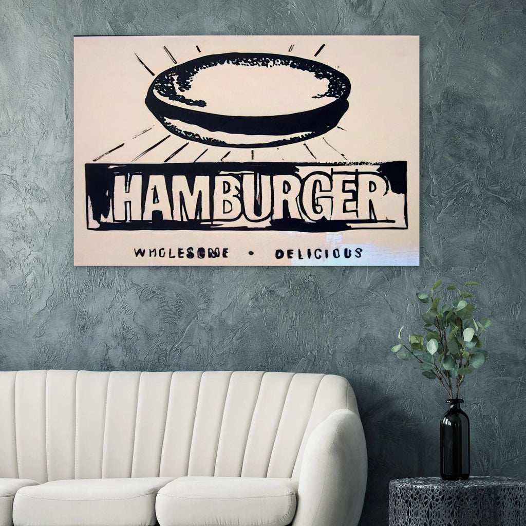 Hamburger  beige  Poster | Andy Warhol Poster | Andy Warhol Prints