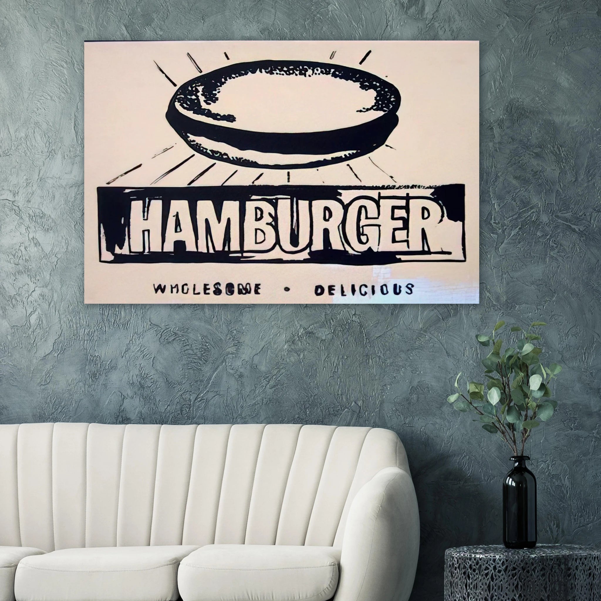 Hamburger  beige  Poster | Andy Warhol Poster | Andy Warhol Prints