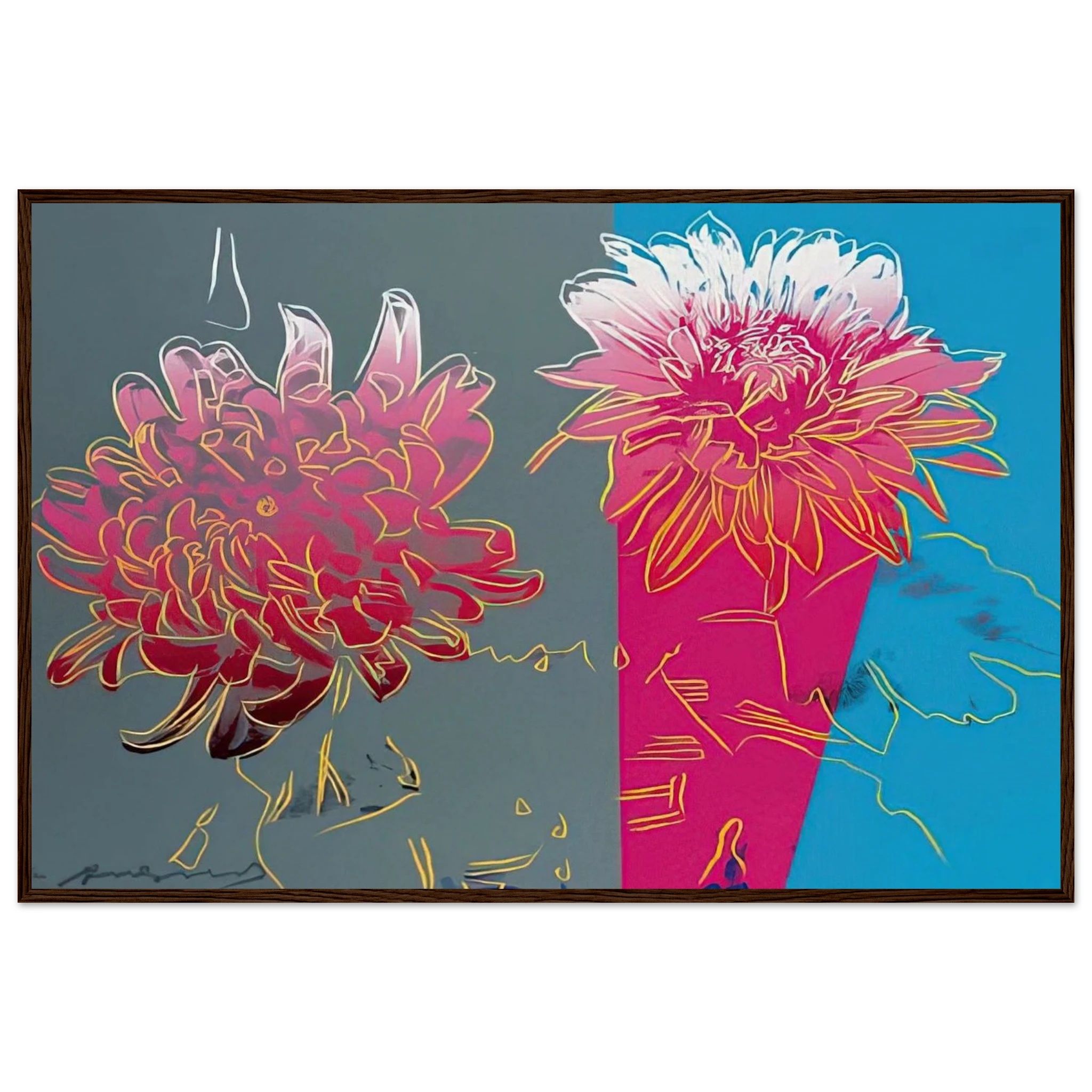 Kiku Framed Poster | Andy Warhol Framed Prints Wall Art | Andy Warhol Prints
