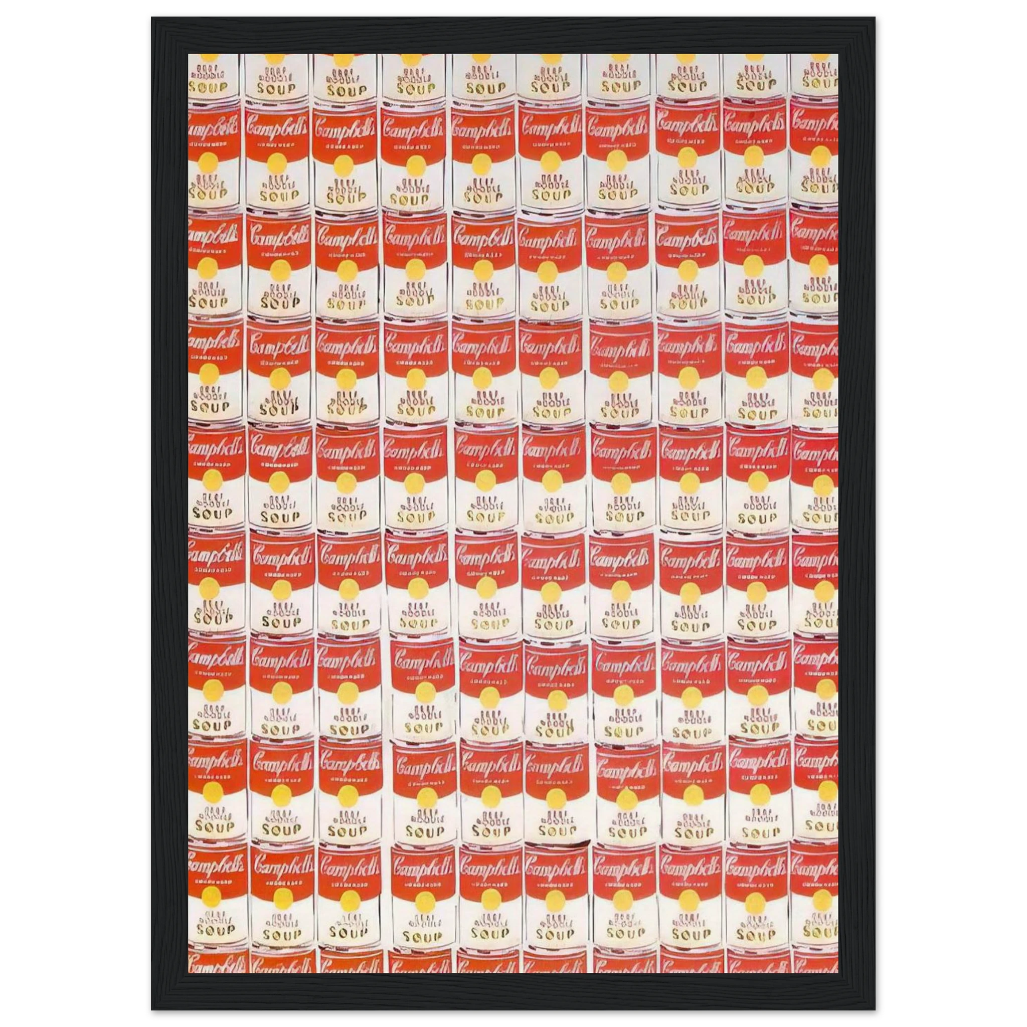 100 Cans Framed Poster | Andy Warhol Framed Prints Wall Art | Andy Warhol Prints