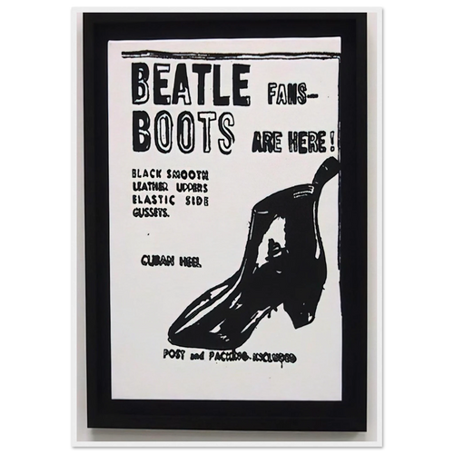 Beatle Boots Framed Poster | Andy Warhol Framed Prints Wall Art | Andy Warhol Prints