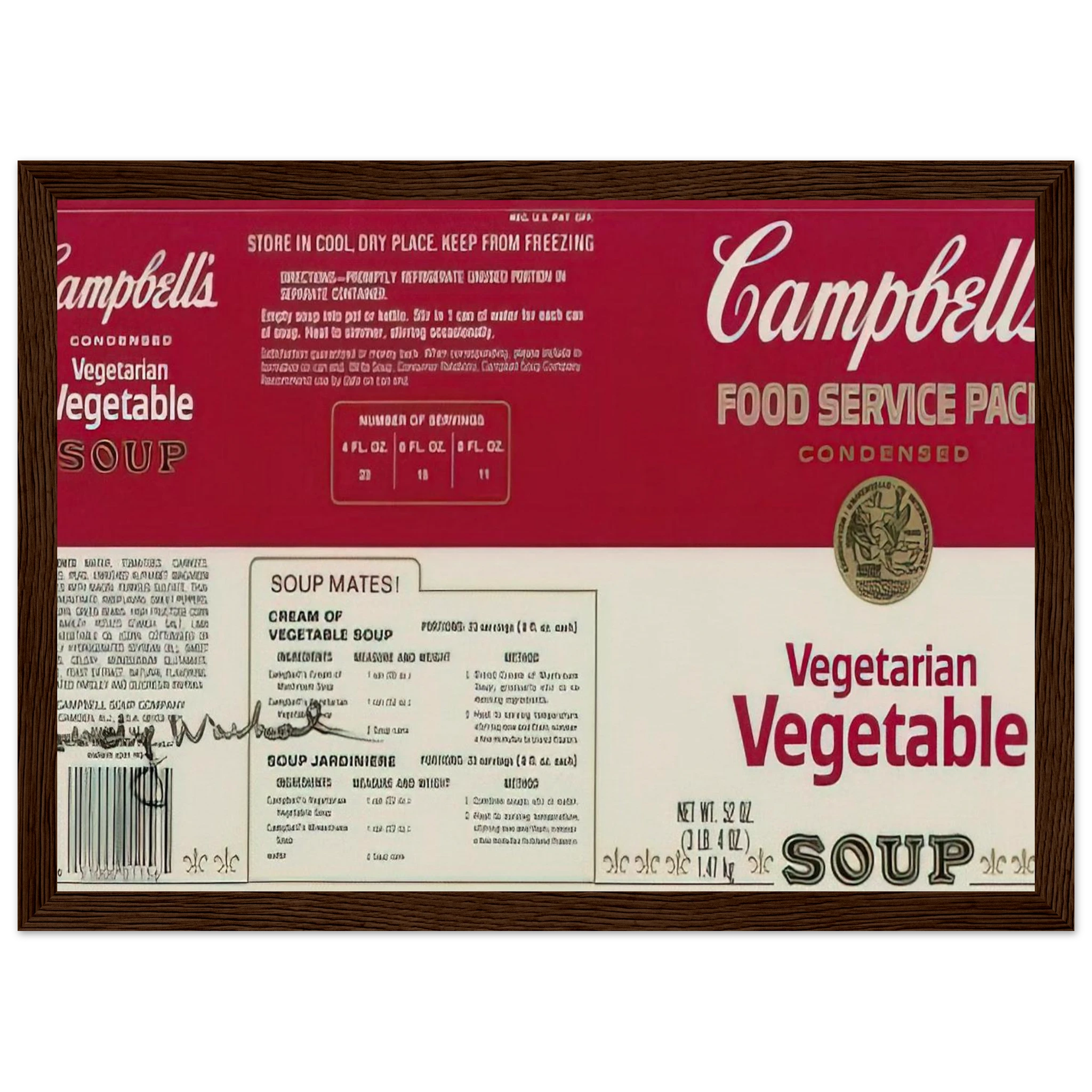 Campbell Soup Company Framed Poster | Andy Warhol Framed Prints Wall Art | Andy Warhol Prints