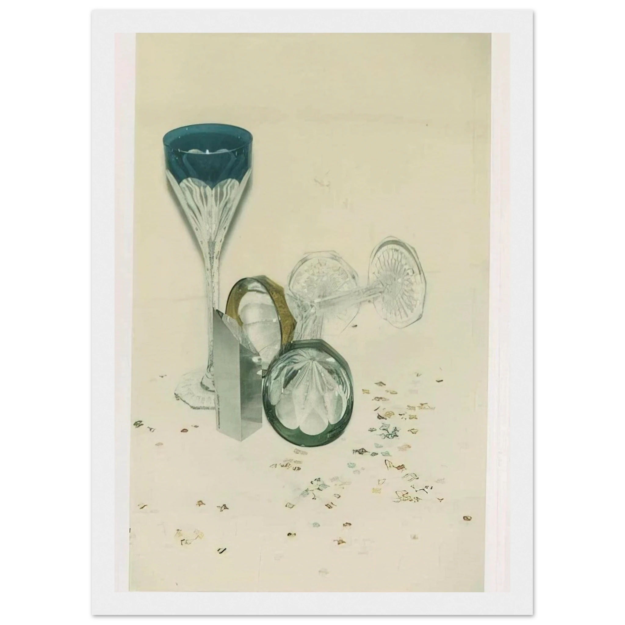 Committee 2000 Champagne Glasses Framed Poster | Andy Warhol Framed Prints Wall Art | Andy Warhol Prints